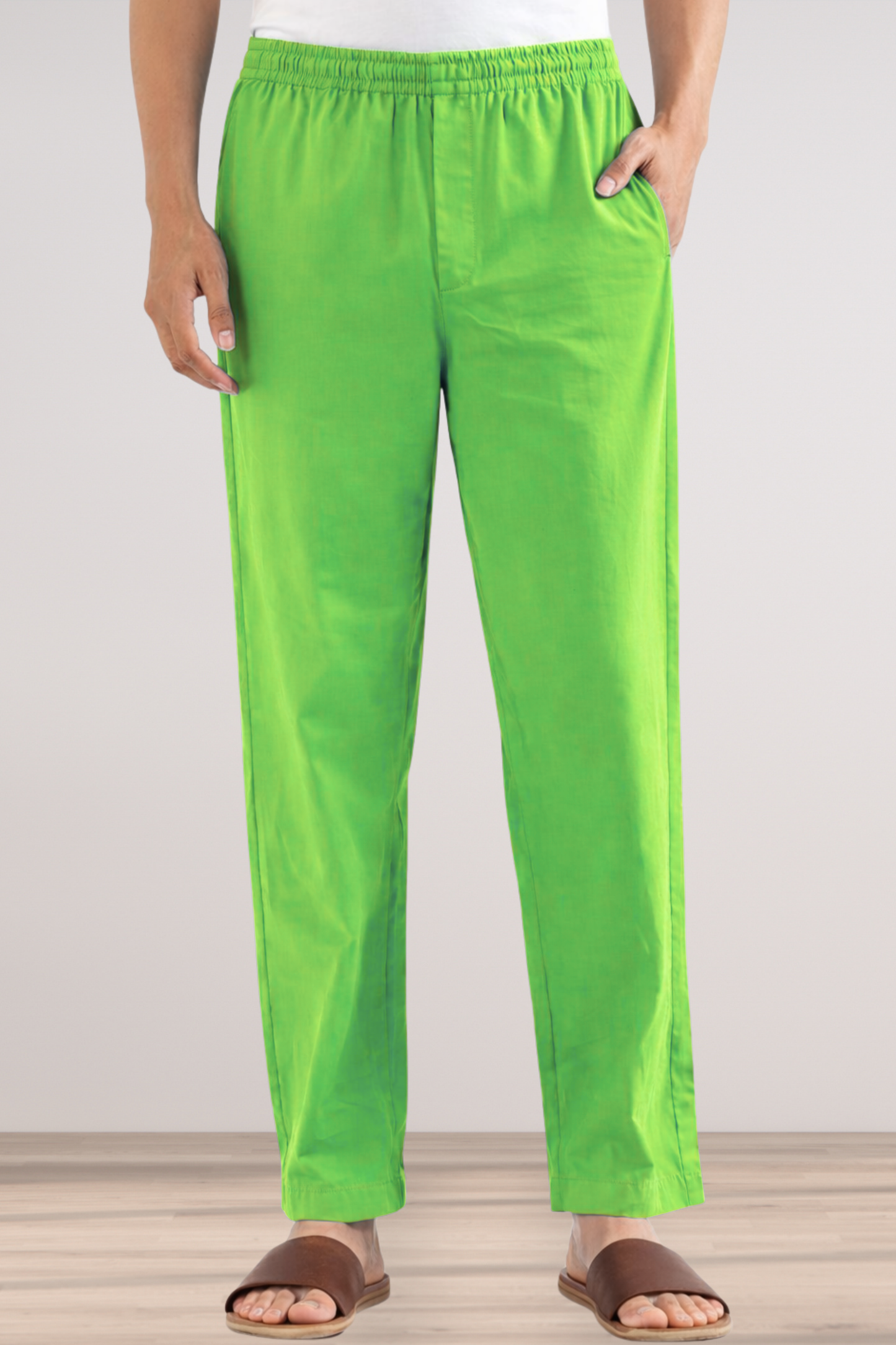 Light Green Cotton Pant Pajama