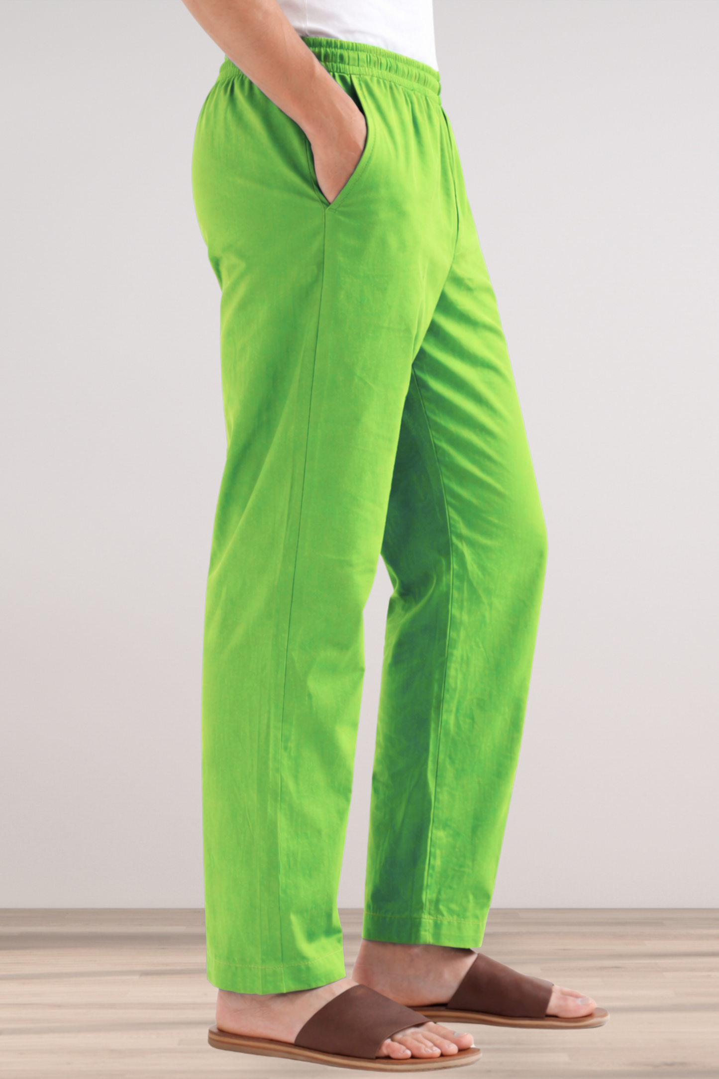 Light Green Cotton Pant Pajama