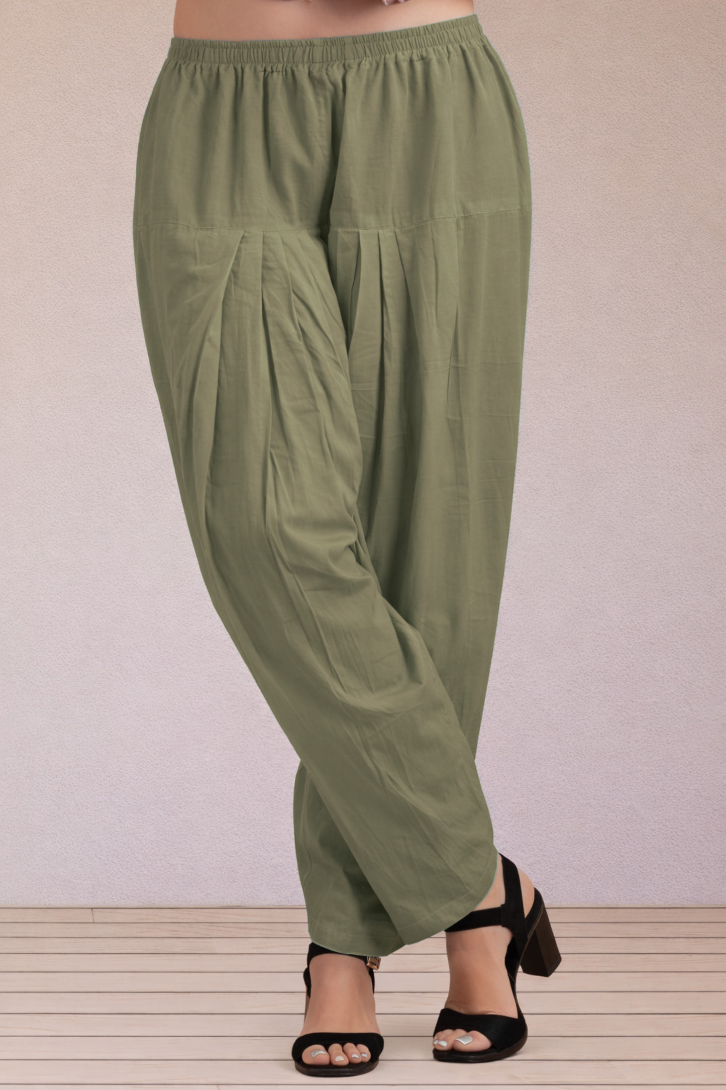 Olive Easy Fit Cotton Salwar