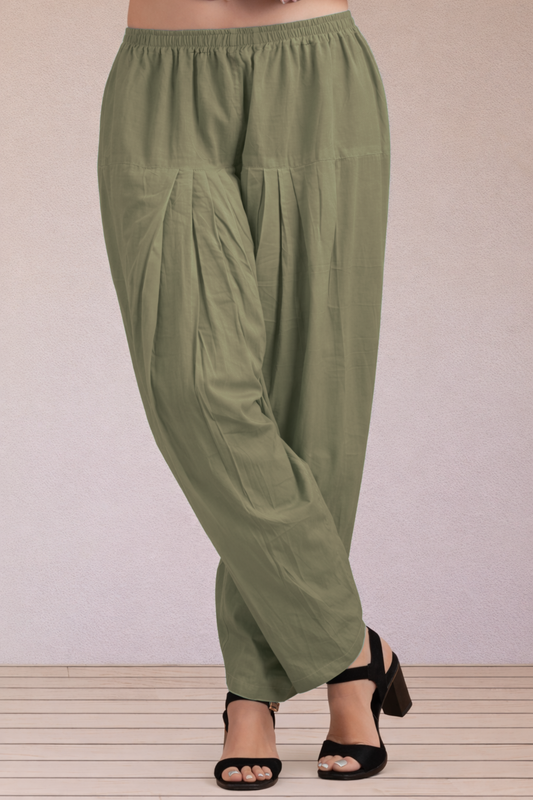Olive Easy Fit Cotton Salwar