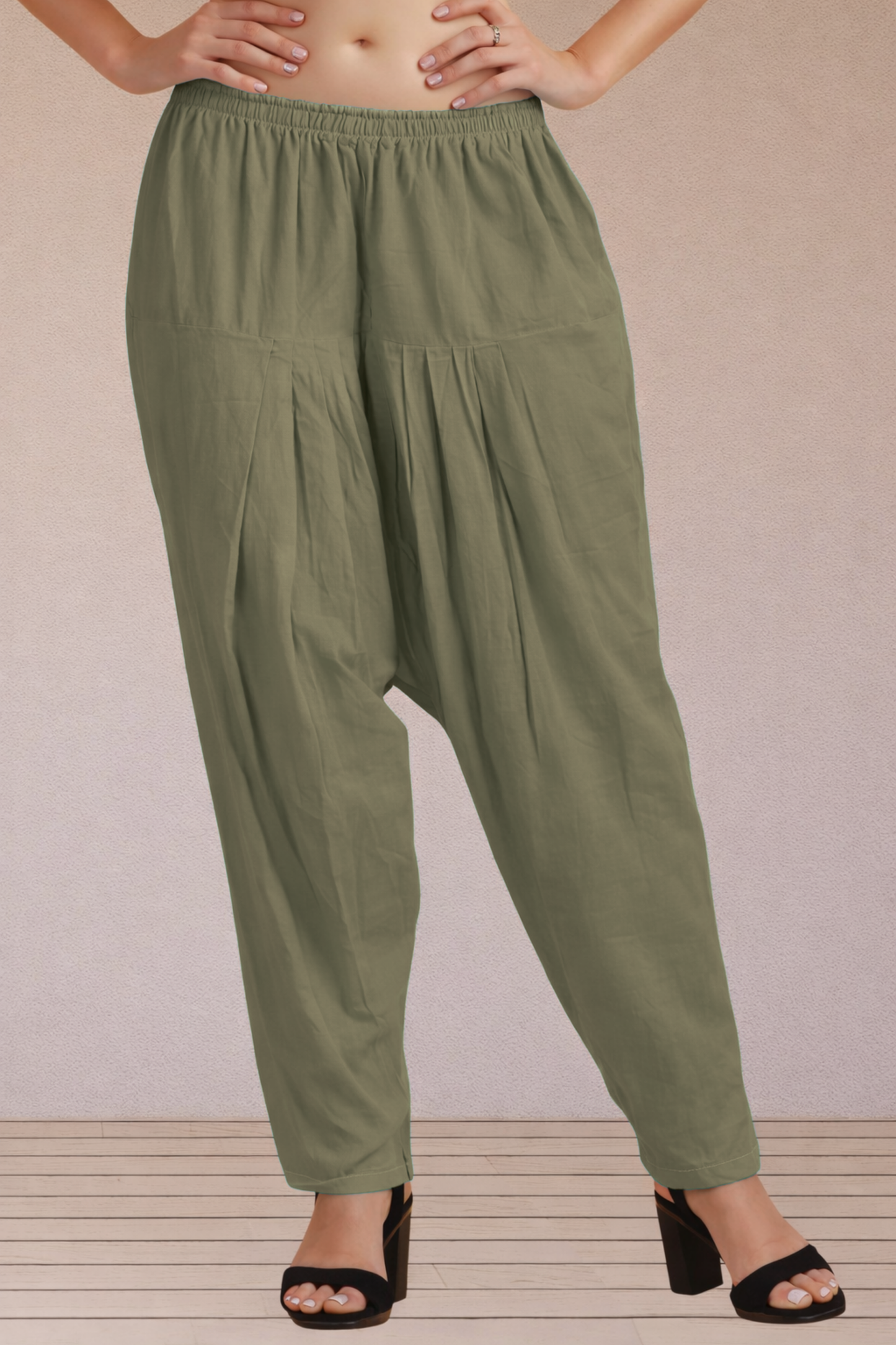 Olive Easy Fit Cotton Salwar