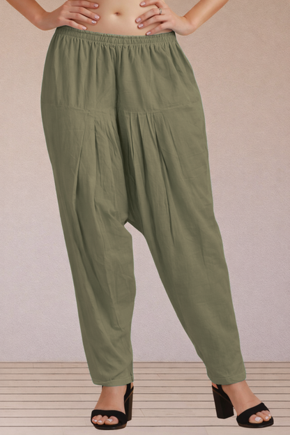 Olive Easy Fit Cotton Salwar