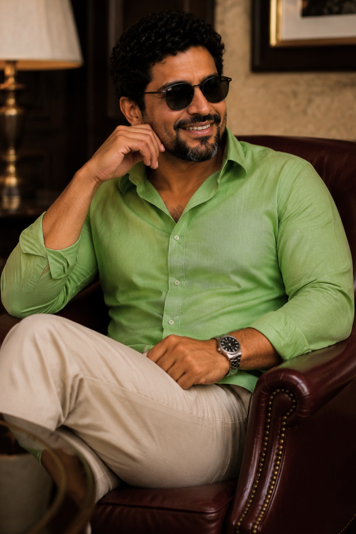 Light Green Poplin Cotton Shirt