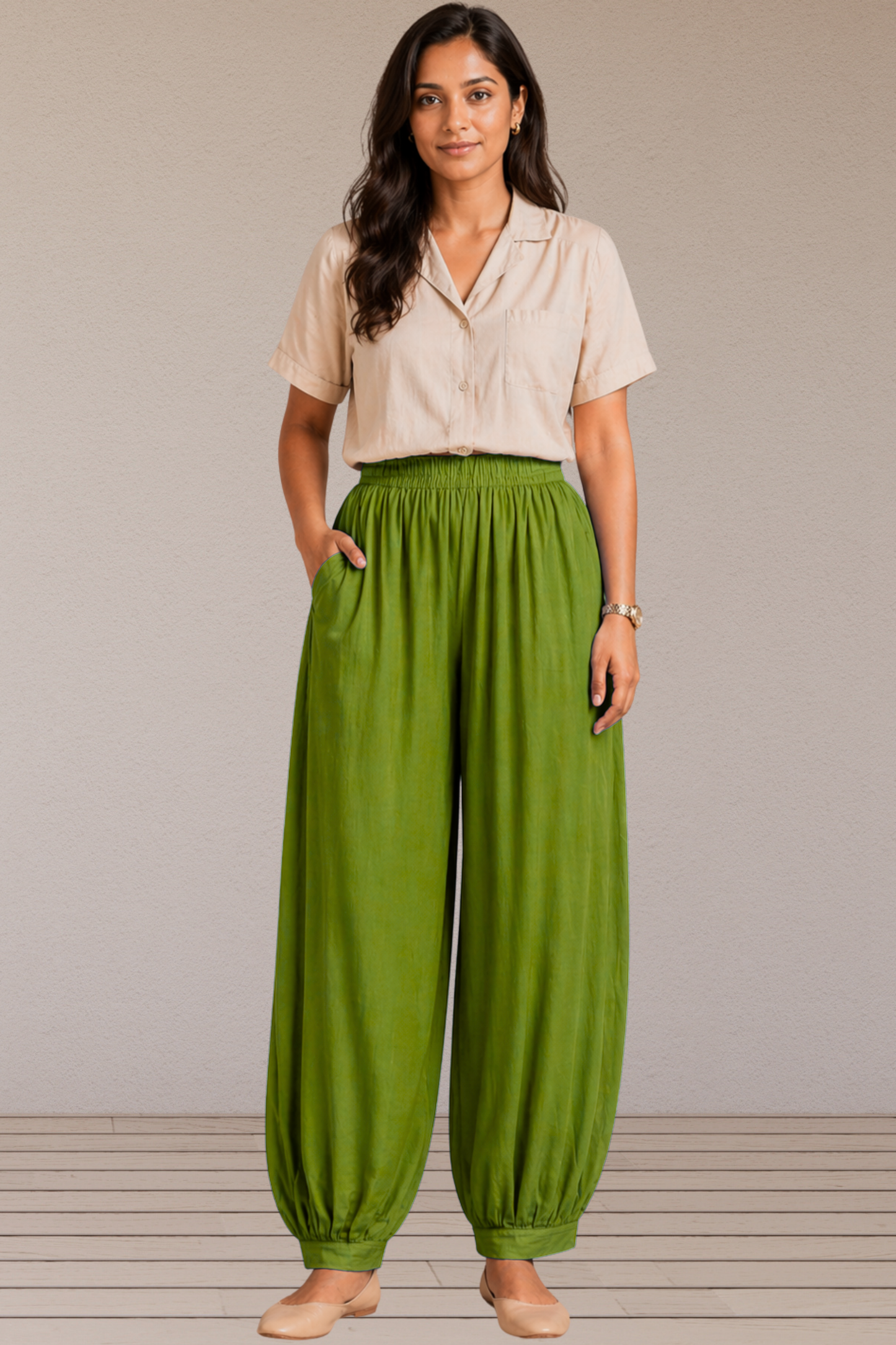 Light Green Rayon Afghani Pants