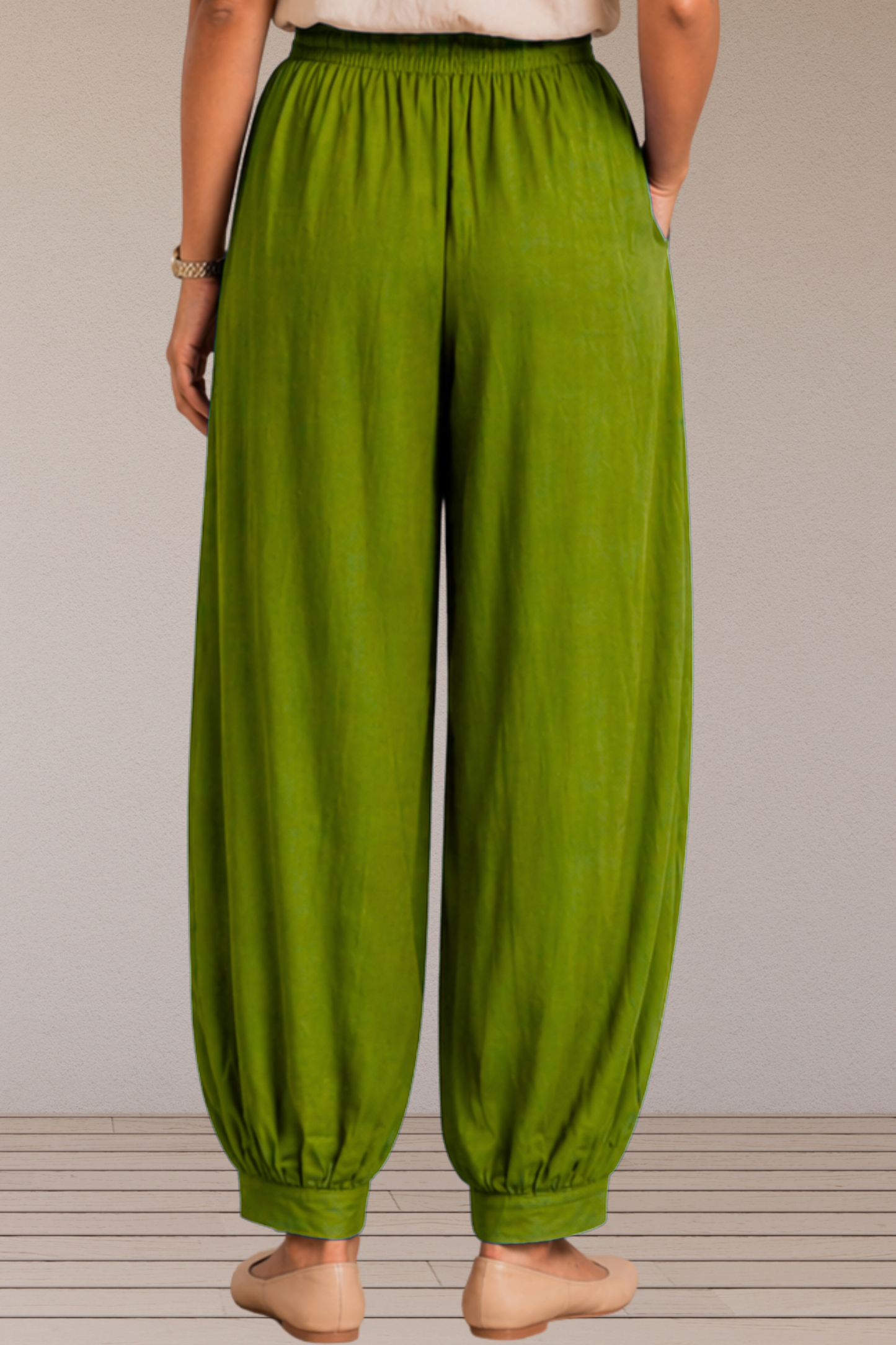 Light Green Rayon Afghani Pants