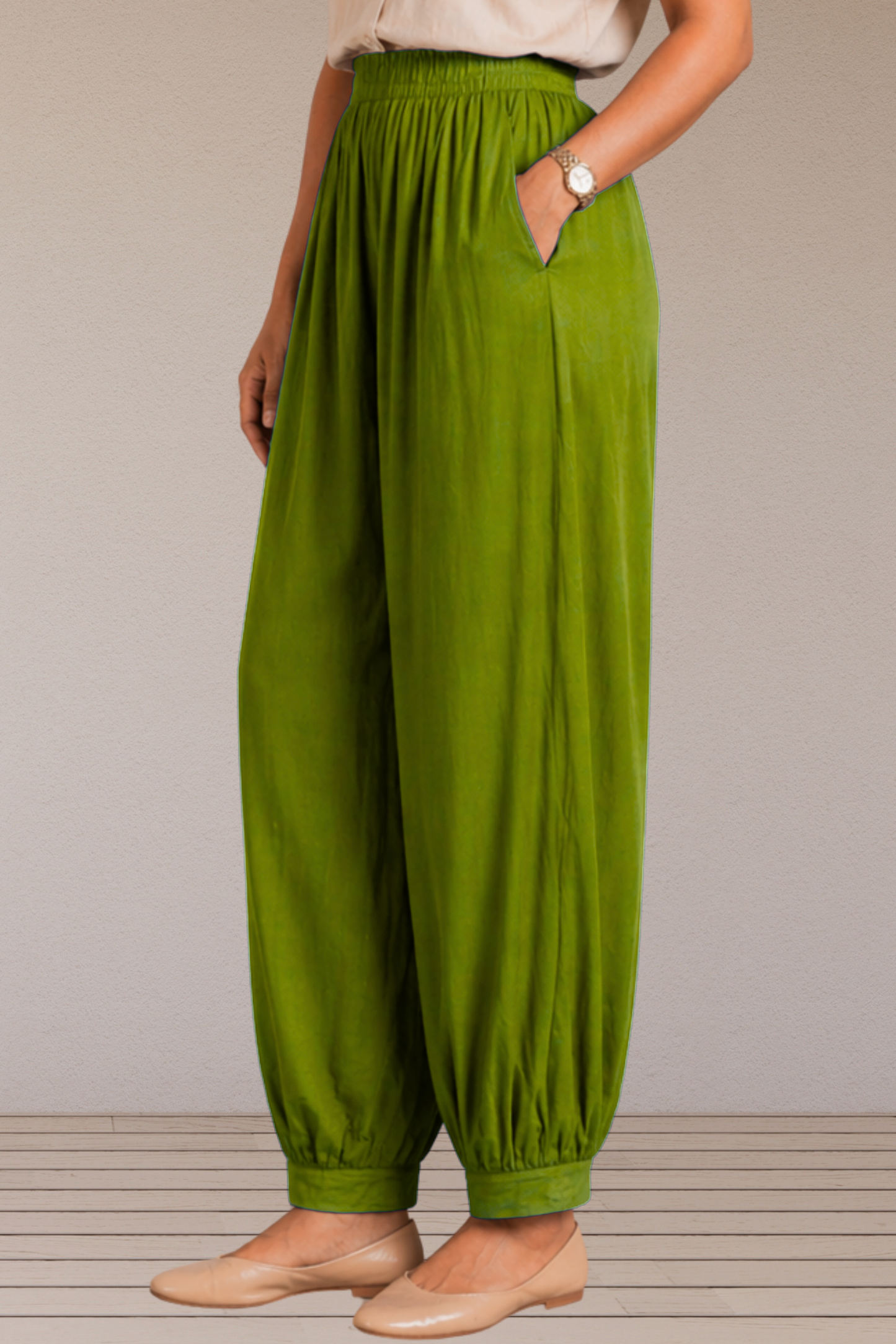 Light Green Rayon Afghani Pants