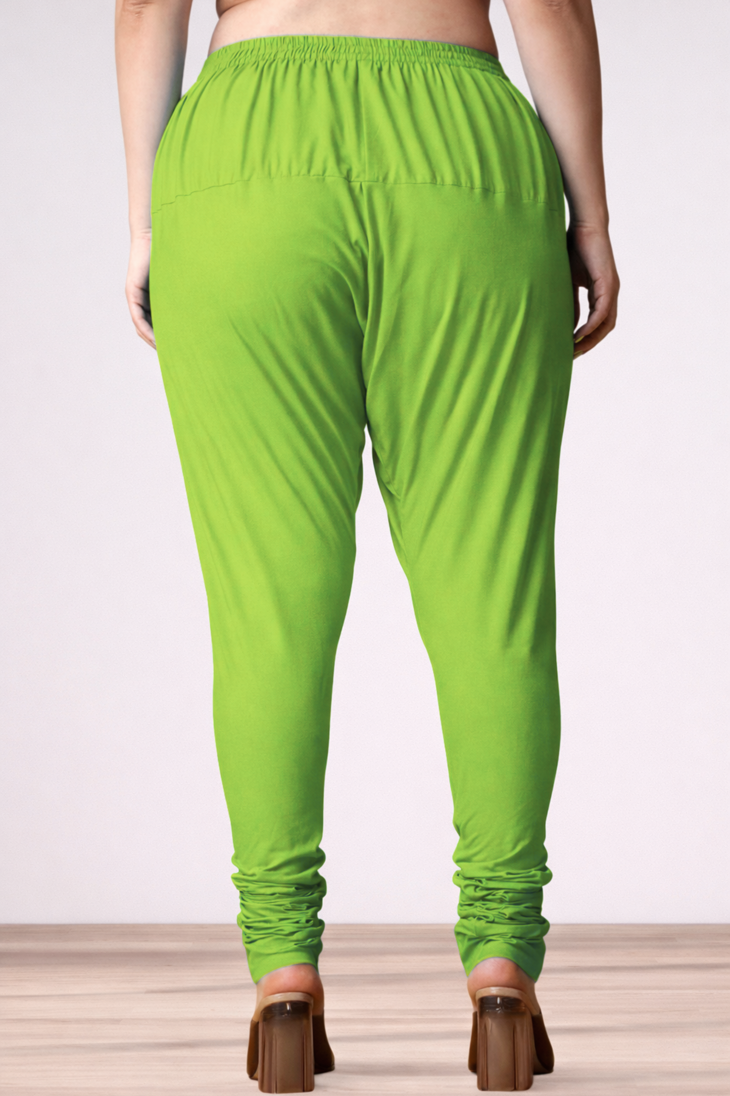 Light Green Rayon Churidar Pants