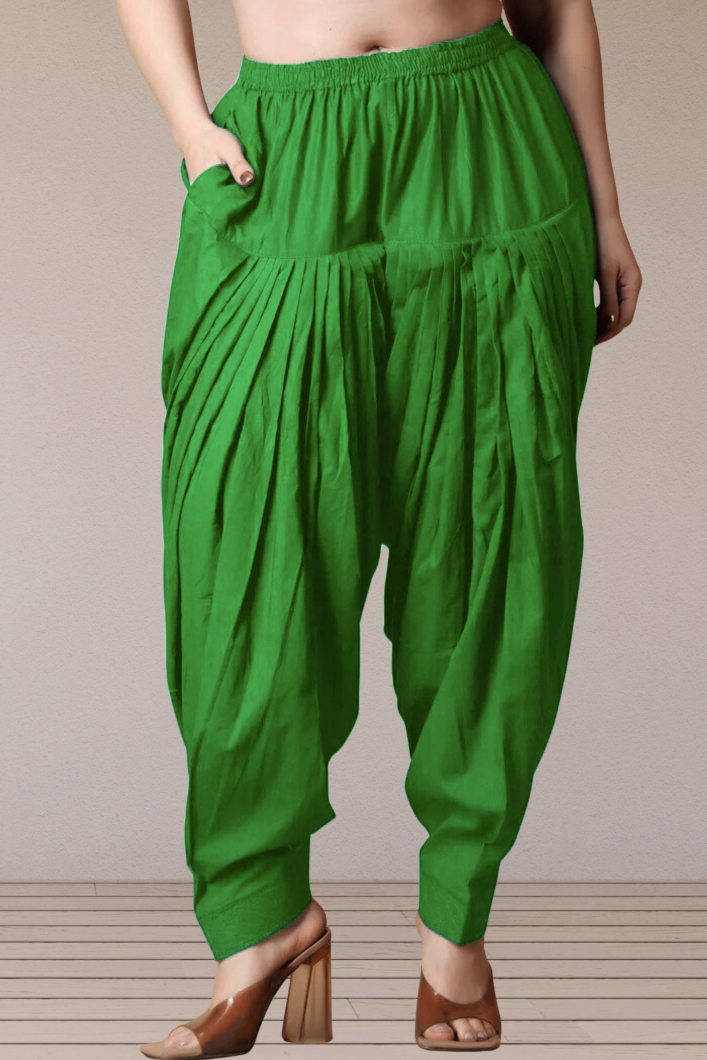 Light Green Cotton Patiala Salwar
