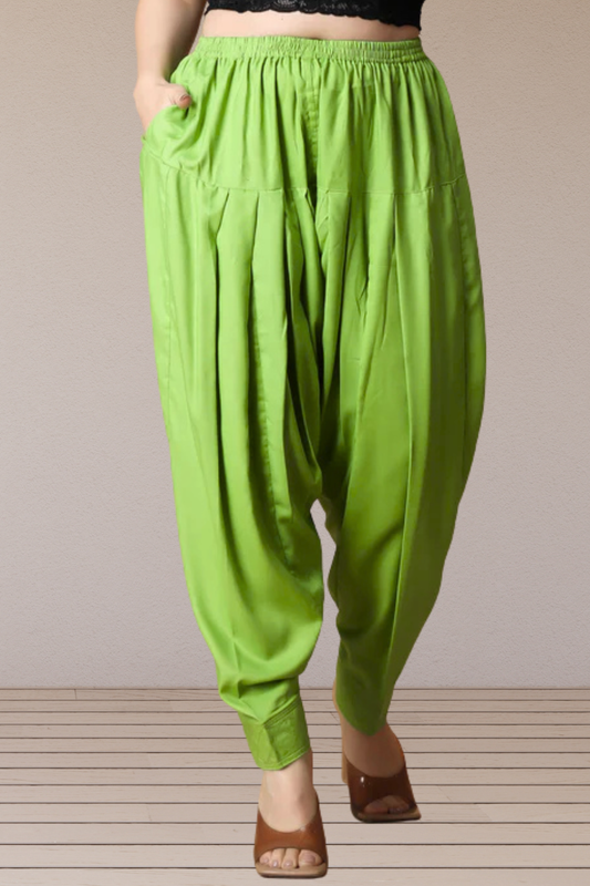 Light Green Rayon Pleated Salwar