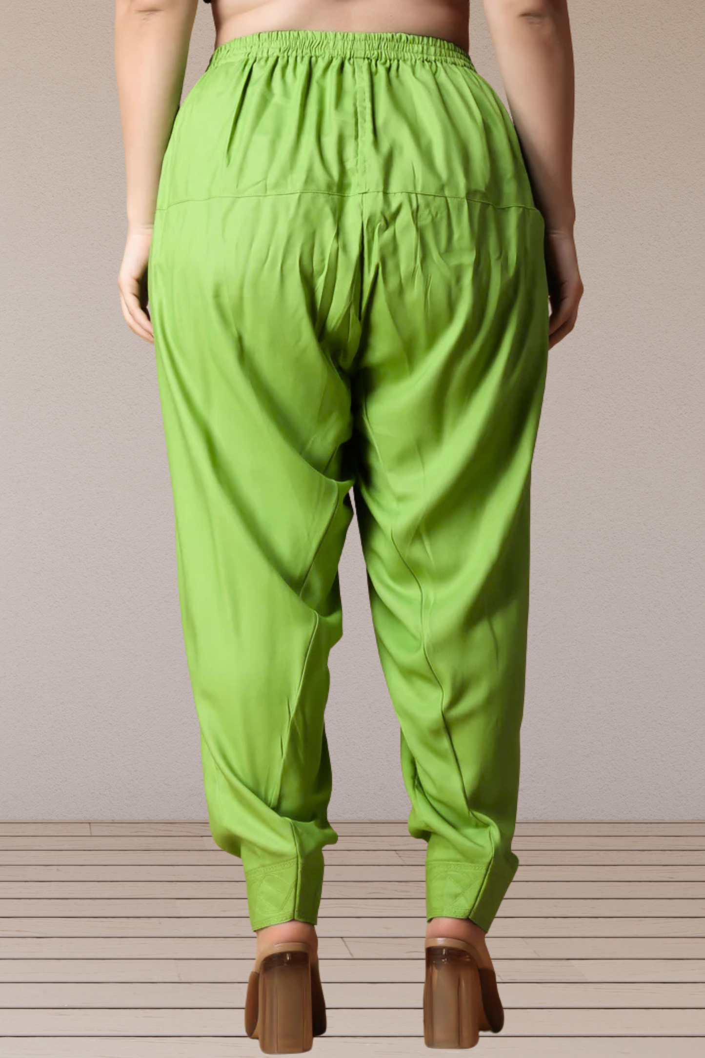 Light Green Rayon Pleated Salwar