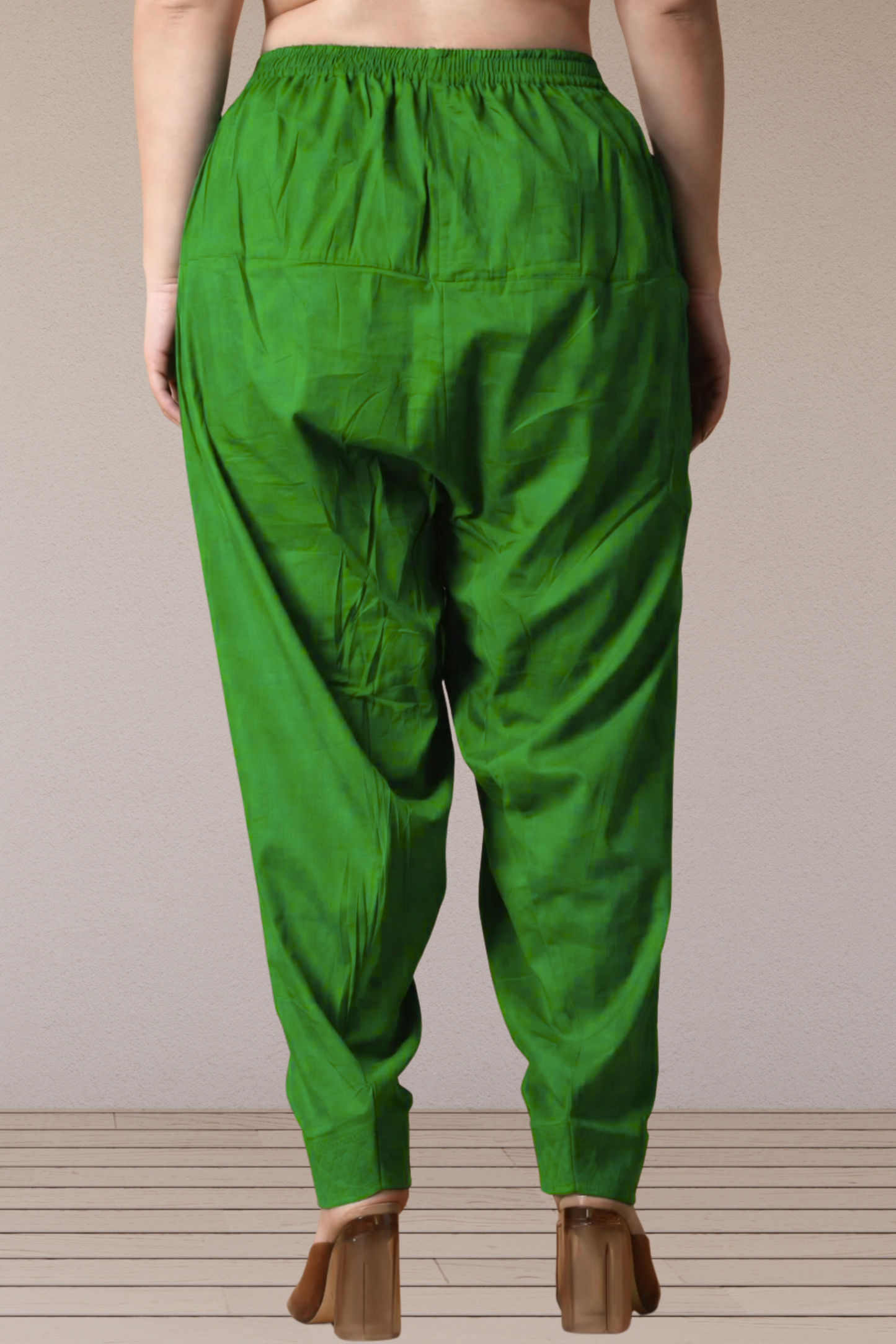 Light Green Pleated Cotton Salwar