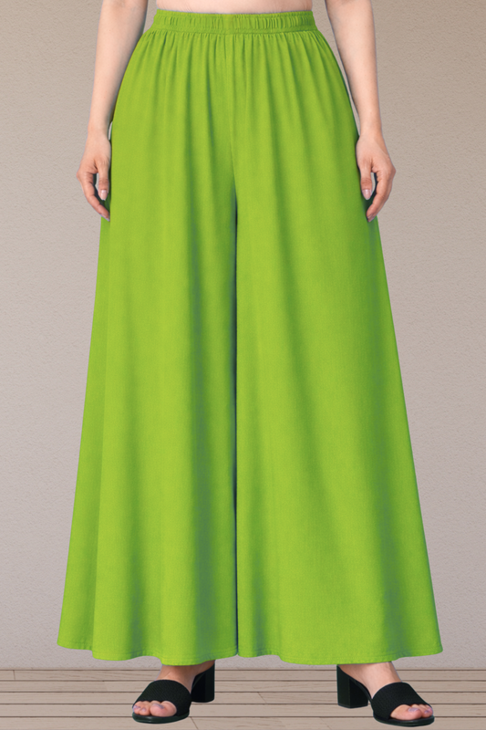 Light Green Rayon Skirt Palazzo