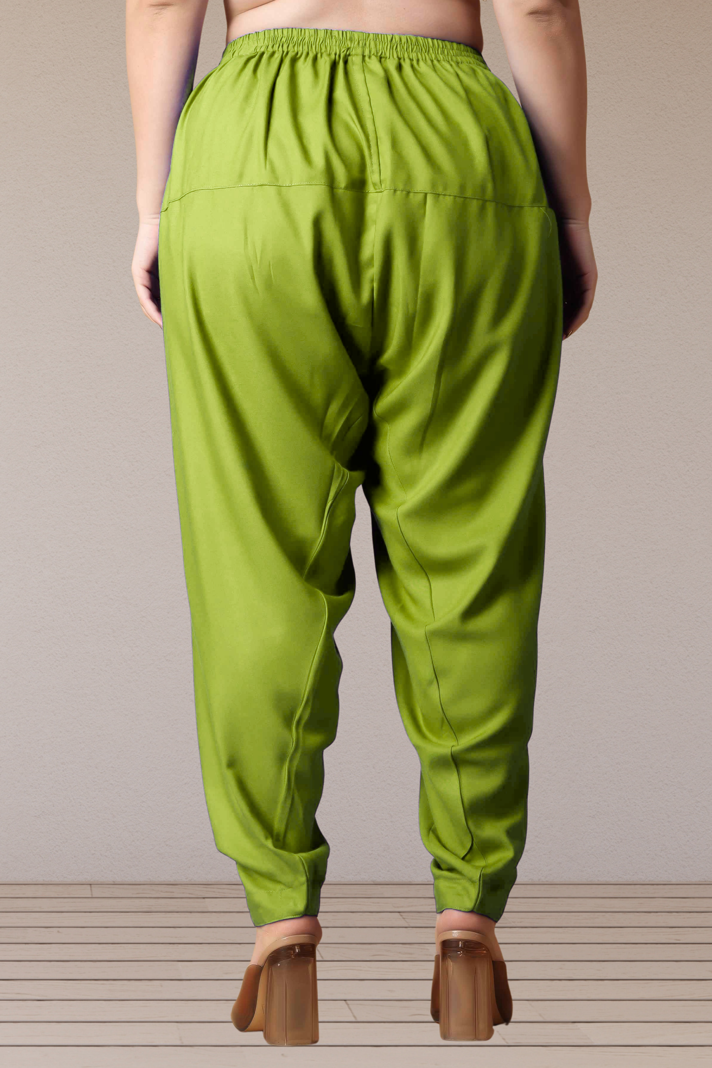 Light Green Straight Rayon Salwar Pants
