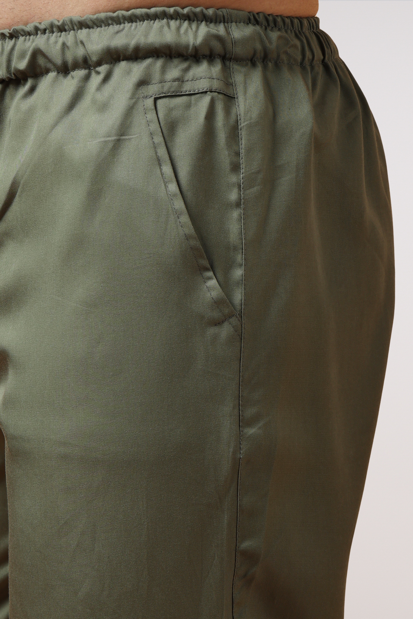 Bronze Green Tencel Capri