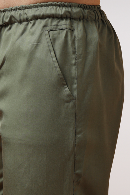 Bronze Green Tencel Capri