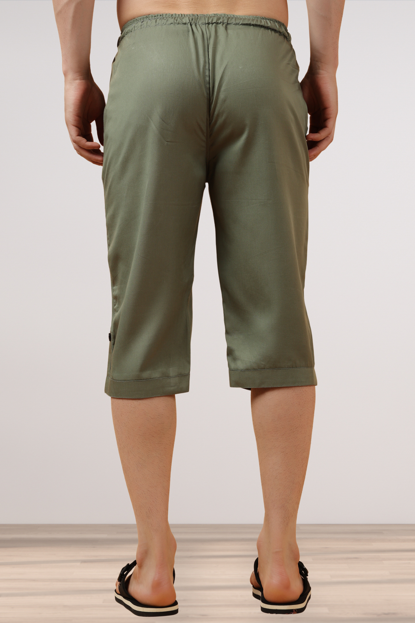 Bronze Green Tencel Capri