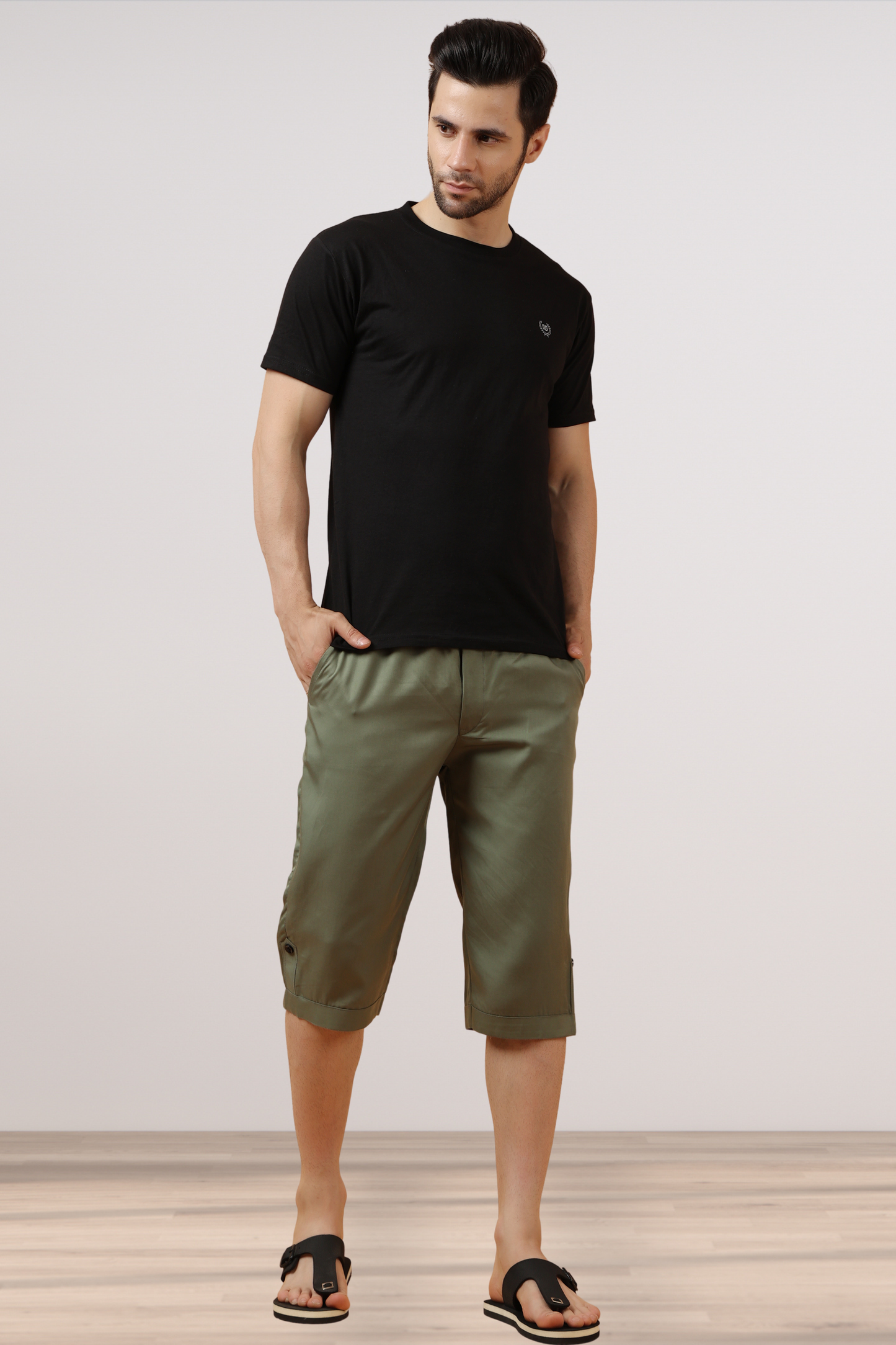 Bronze Green Tencel Capri