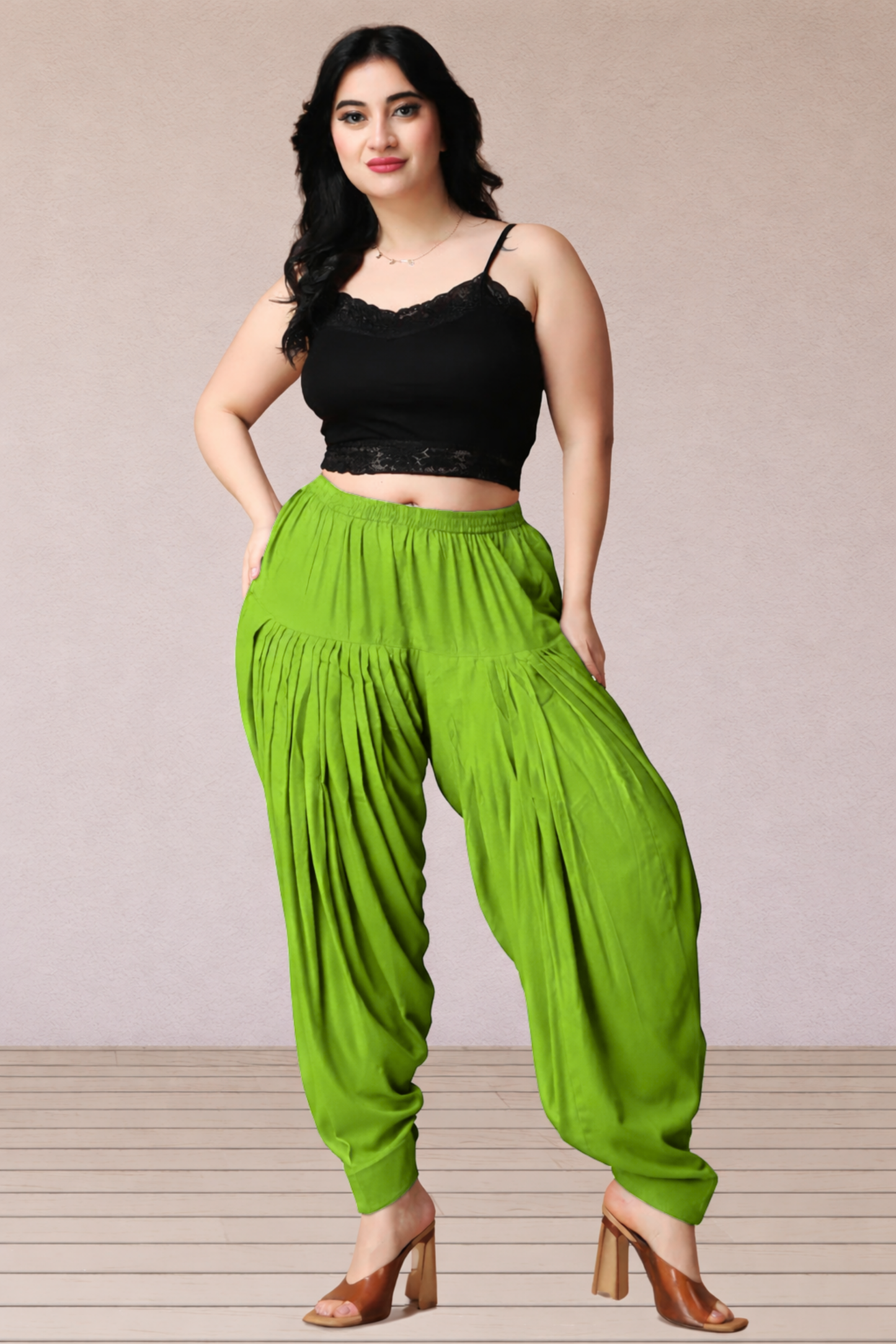 Light Green Rayon Patiala Salwar