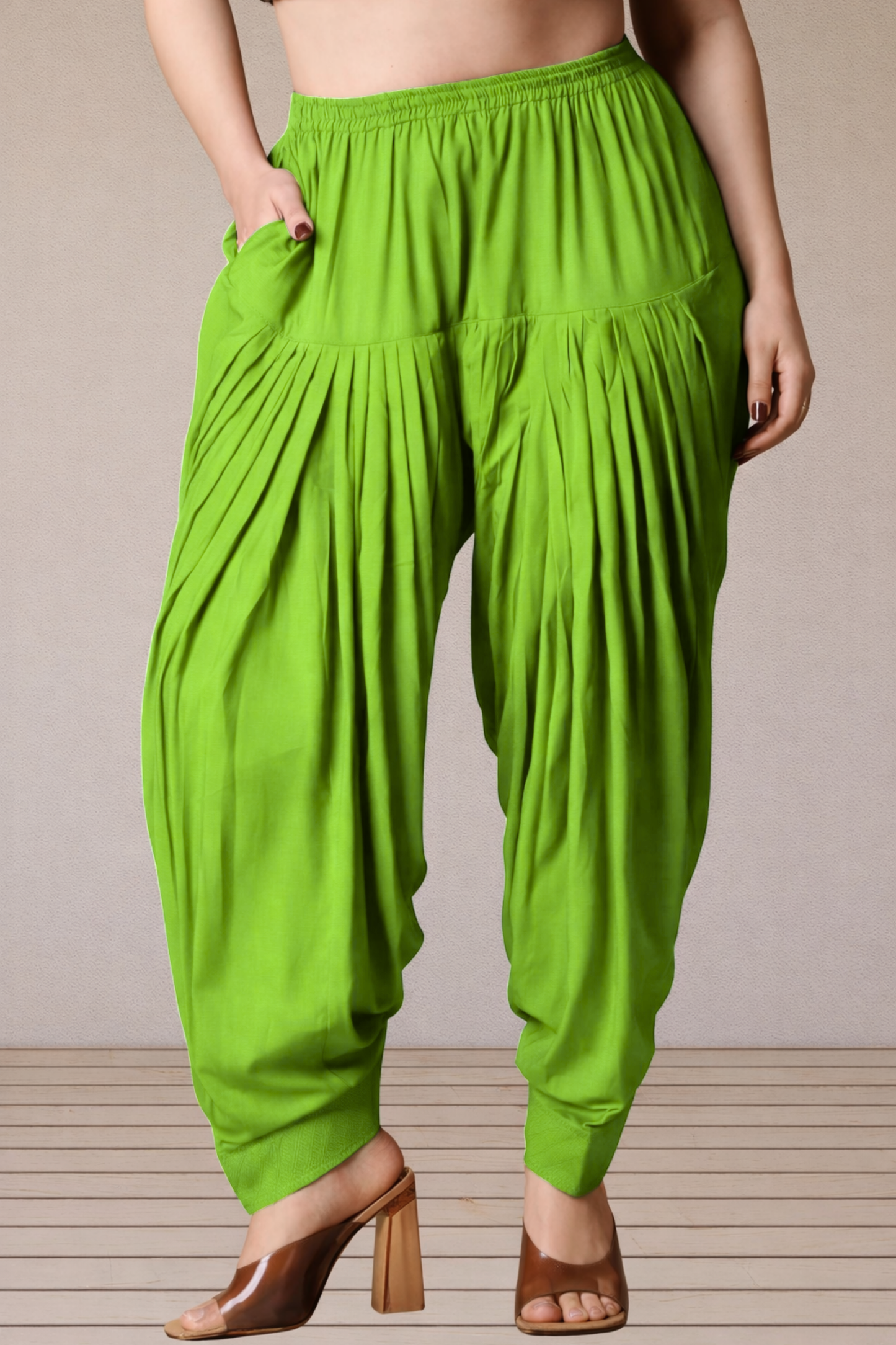 Light Green Rayon Patiala Salwar