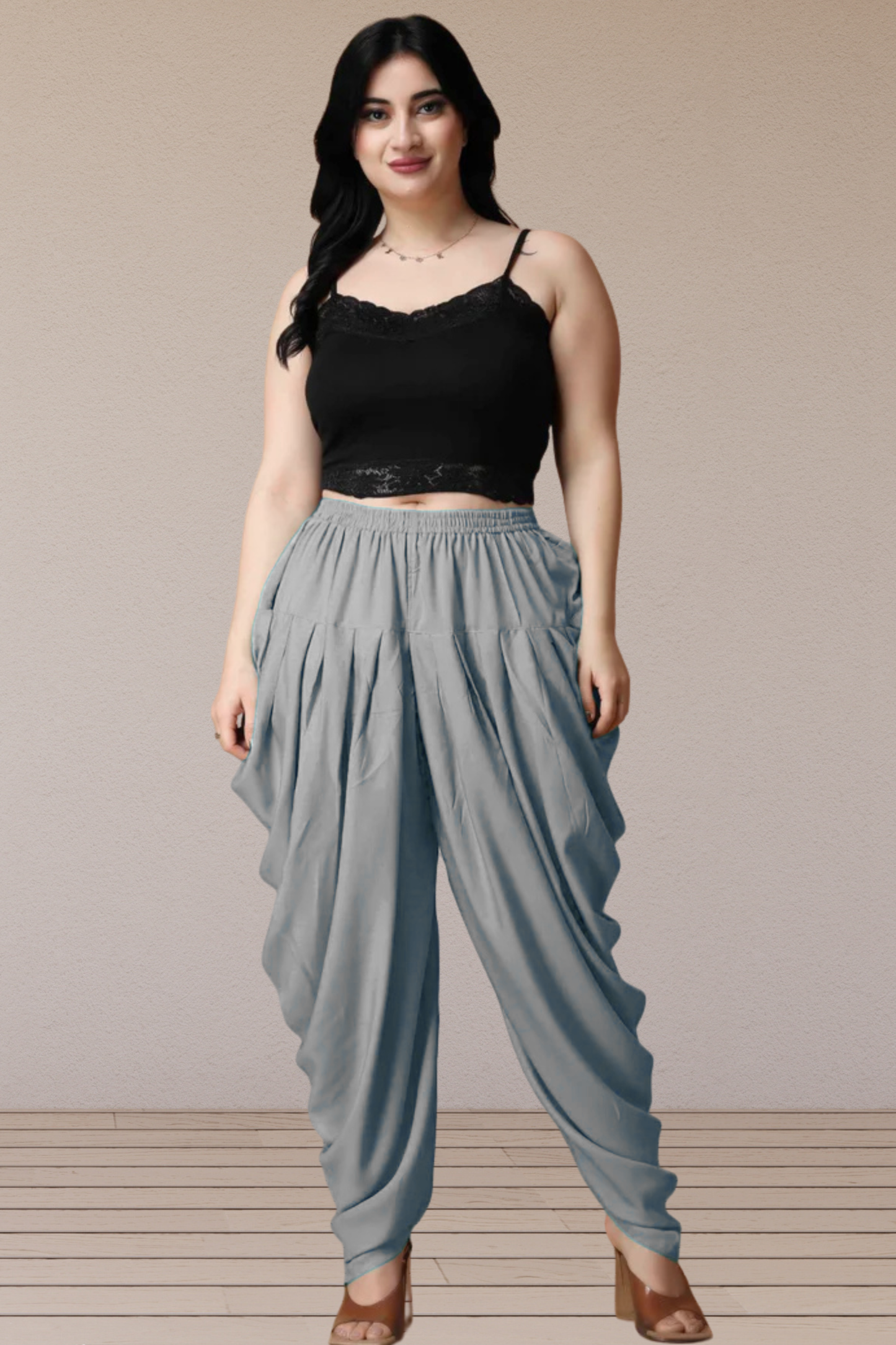 Light Grey Belted Dhoti Salwar