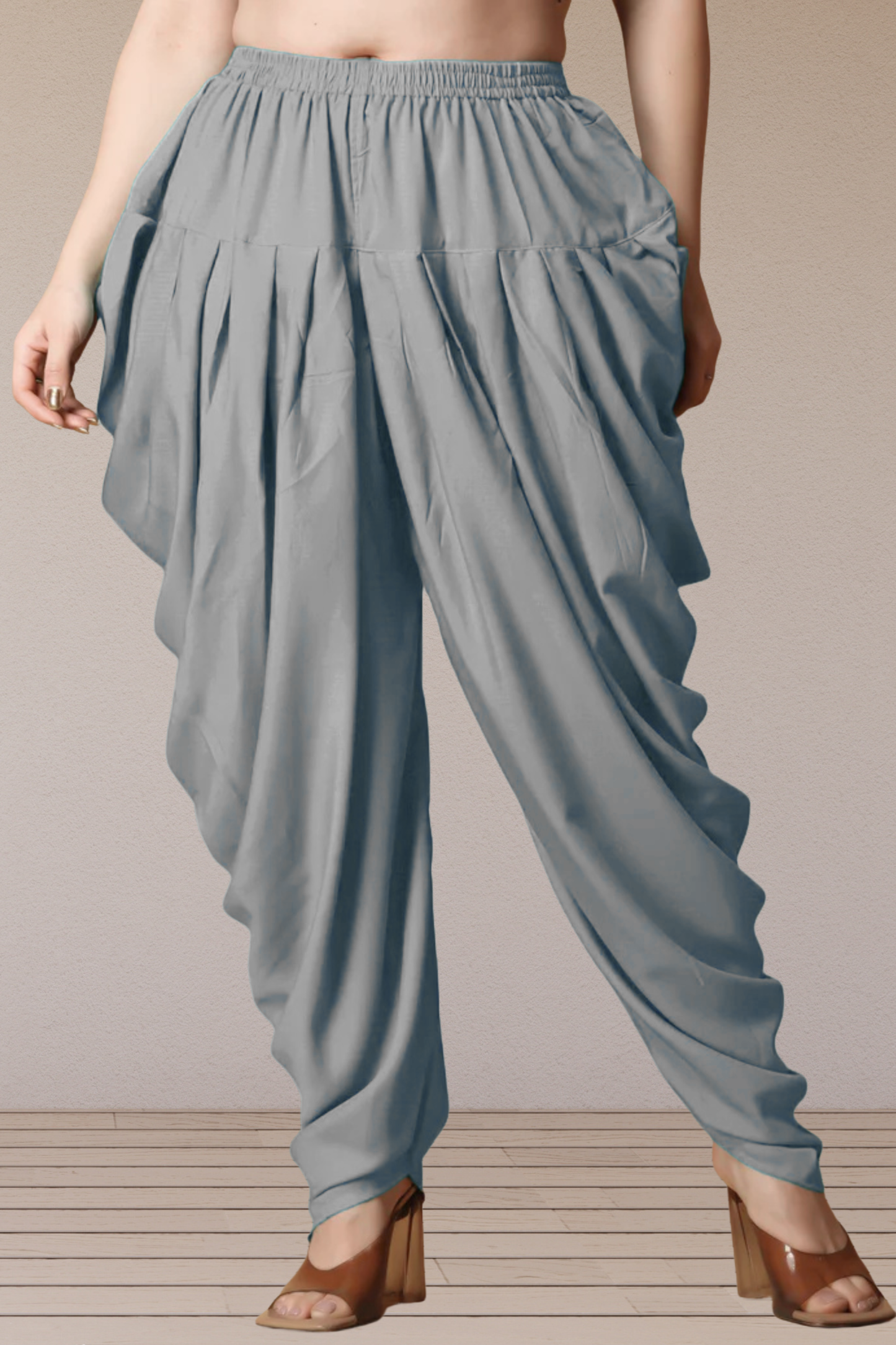 Light Grey Belted Dhoti Salwar