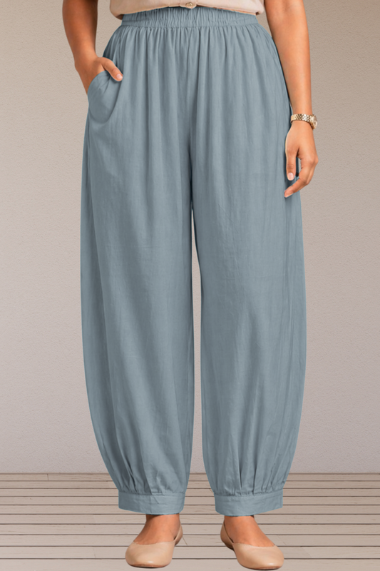Light Grey Cotton Afghani Pants