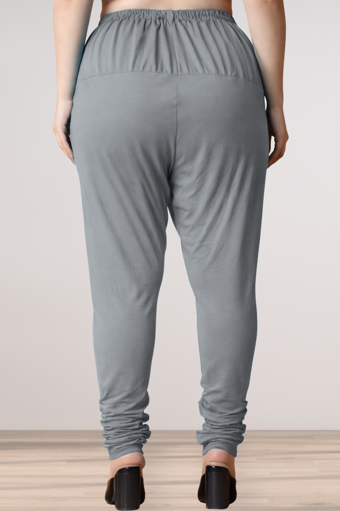 Light Grey Cotton Churidar Pants