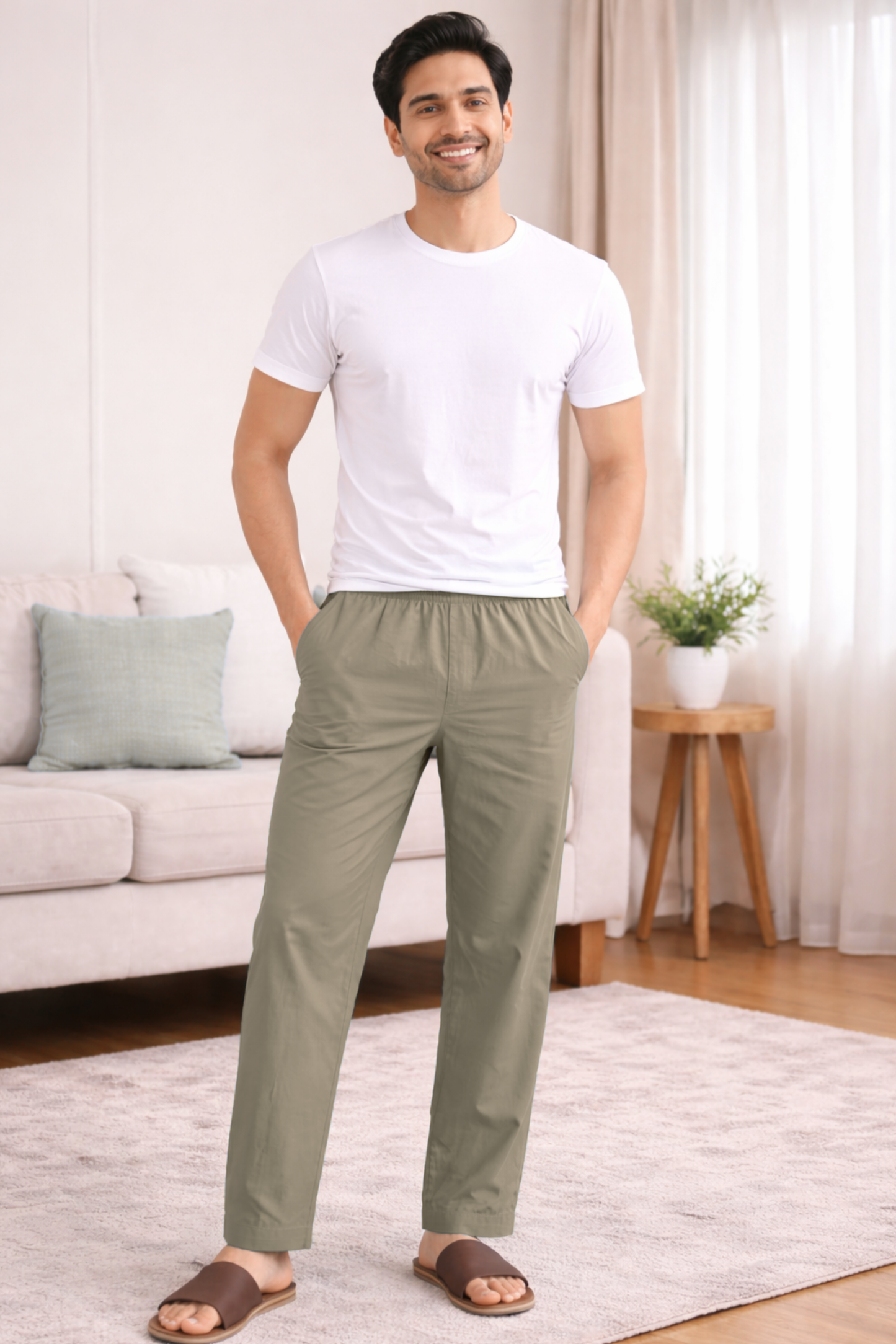 Light Grey Cotton Pant Pajama