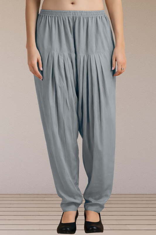 Light Grey Easy Fit Rayon Salwar