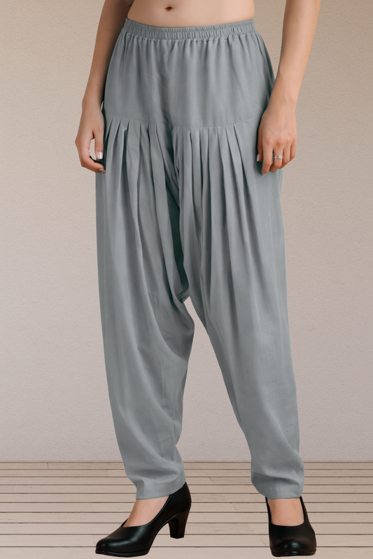 Light Grey Easy Fit Rayon Salwar