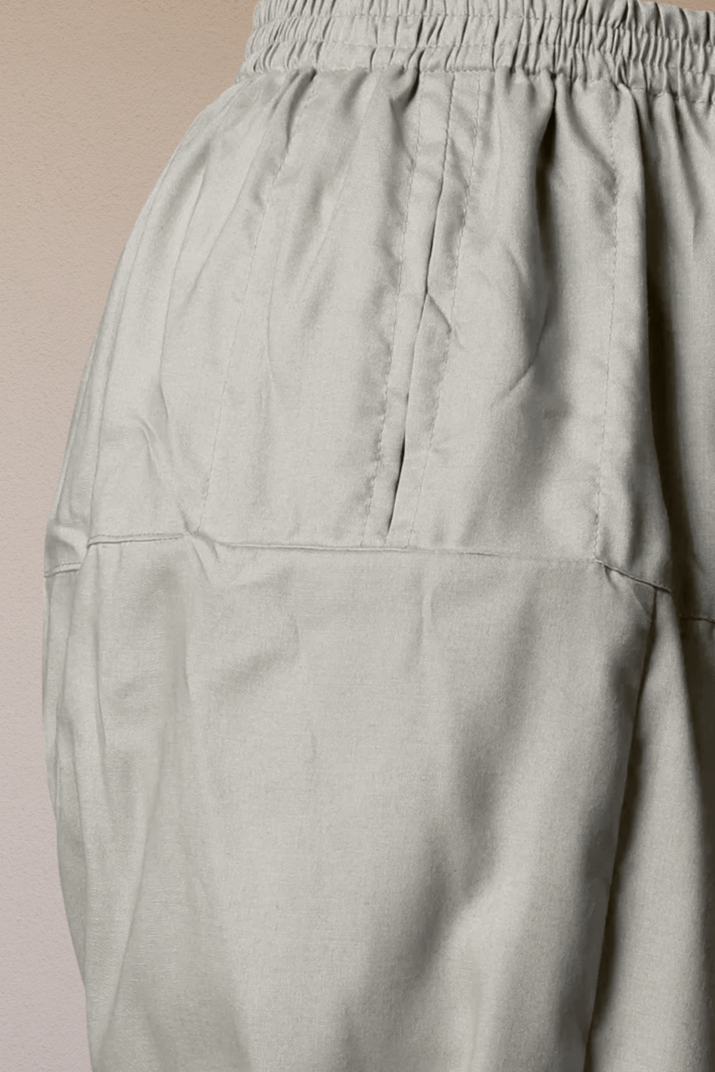 Light Grey Pleated Rayon Salwar