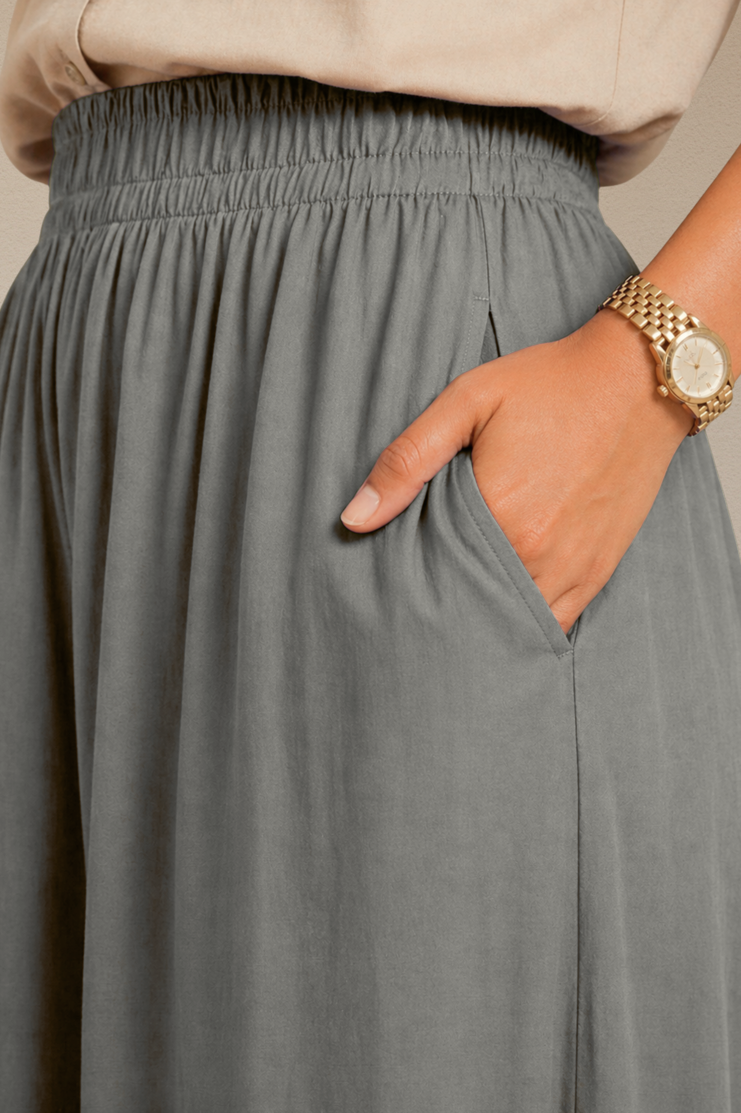 Light Grey Rayon Afghani Pants