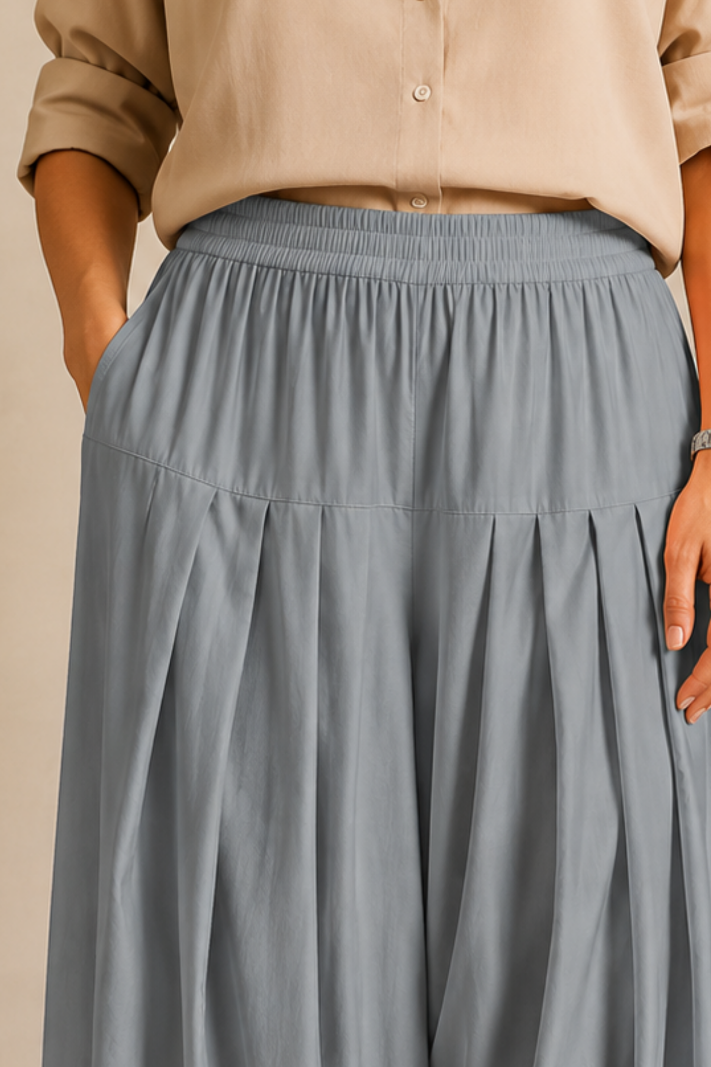 Light Grey Rayon Farshi Salwar