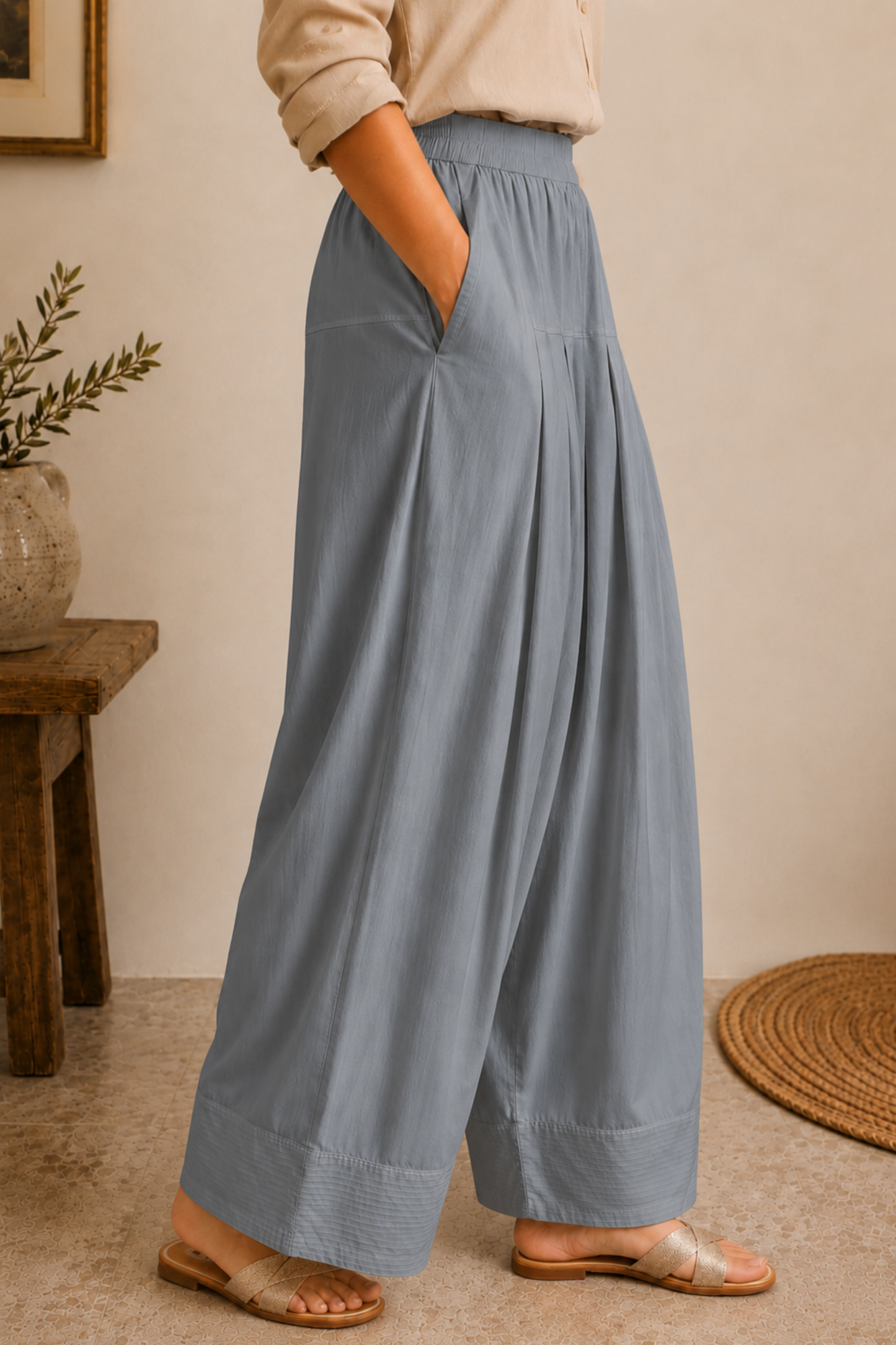 Light Grey Rayon Farshi Salwar