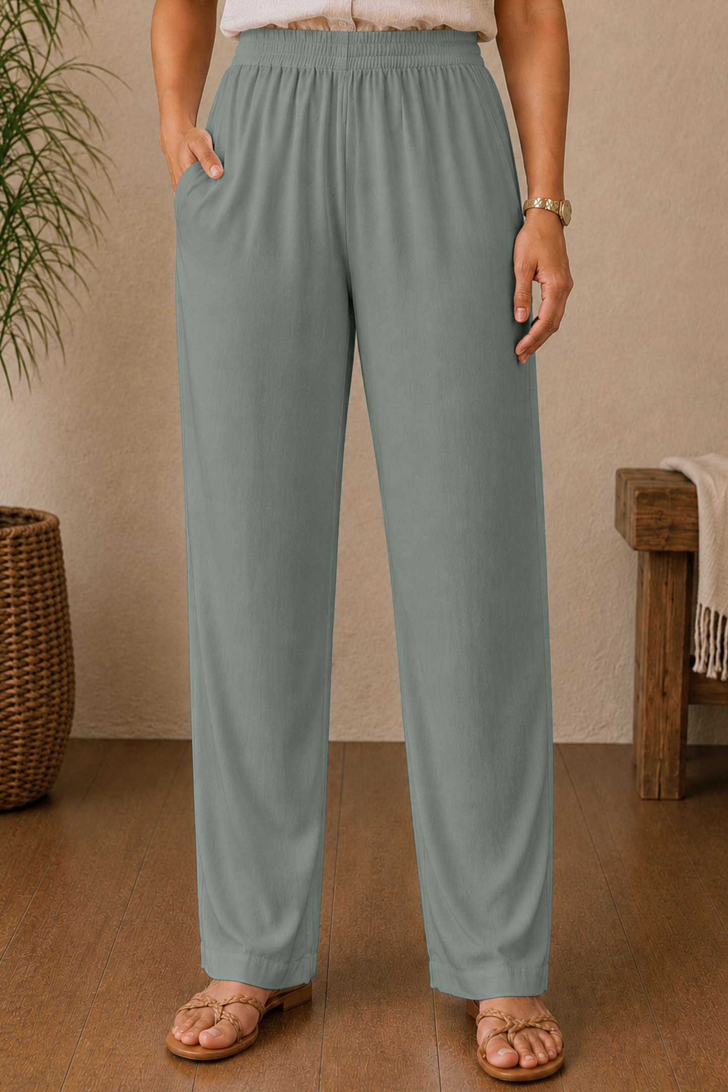 Light Grey Rayon Kurti Pant