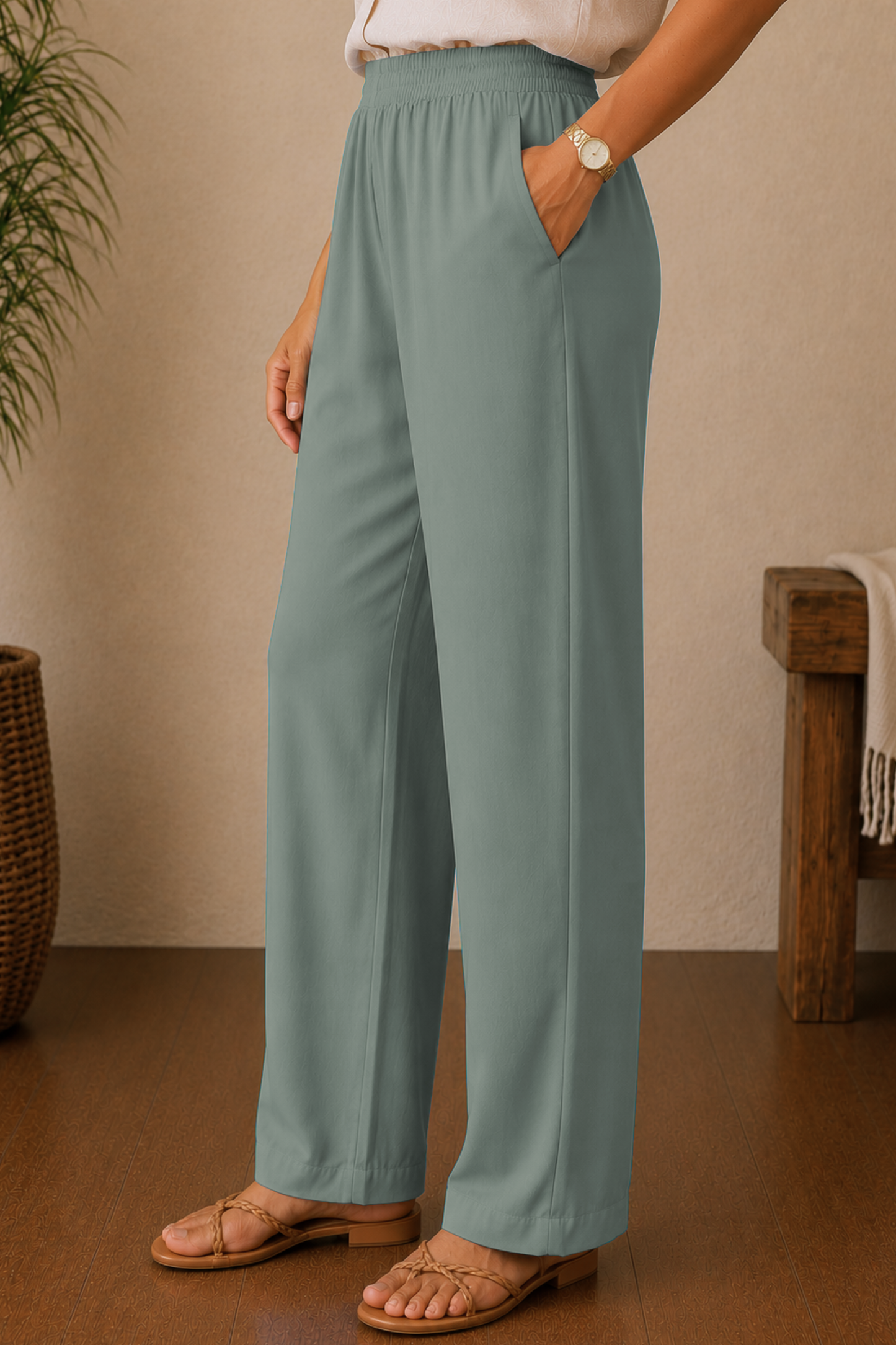 Light Grey Rayon Kurti Pant
