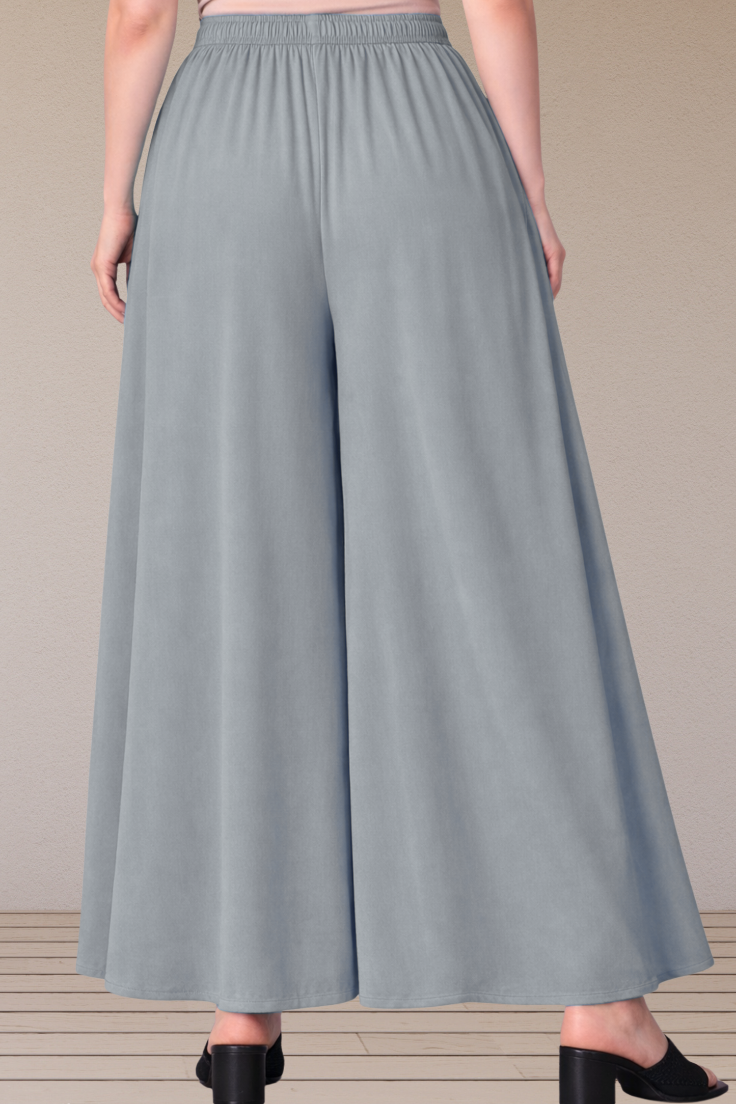 Light Grey Rayon Skirt Palazzo