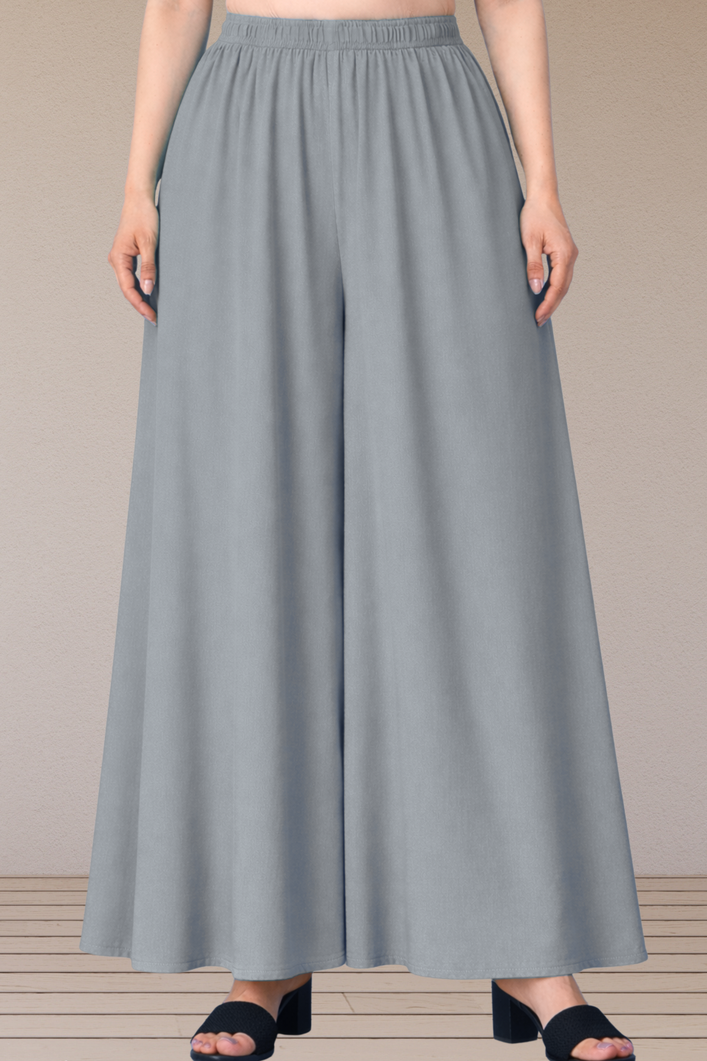 Light Grey Rayon Skirt Palazzo