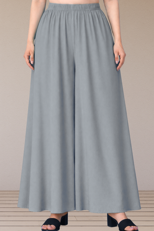 Light Grey Rayon Skirt Palazzo