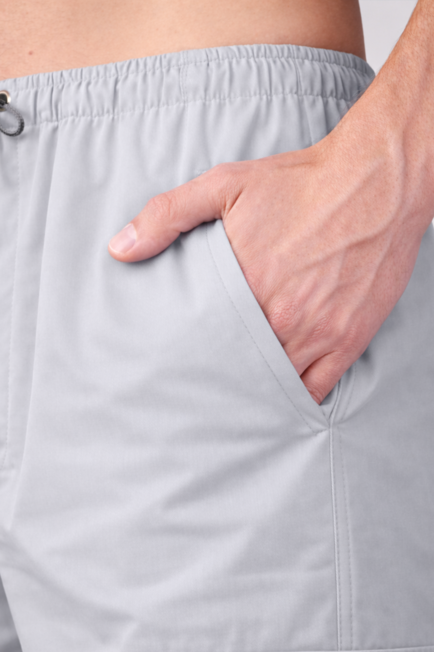 Light Grey Stretch Track Pants