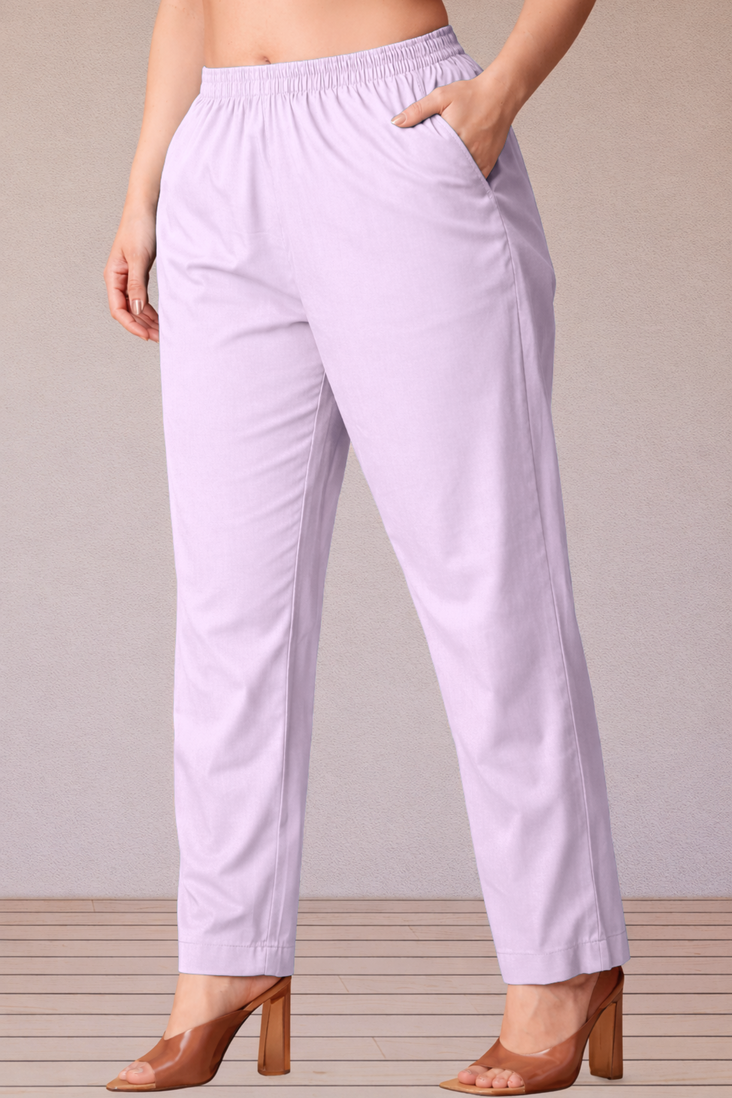 Light Lavender Cotton Kurti Pant
