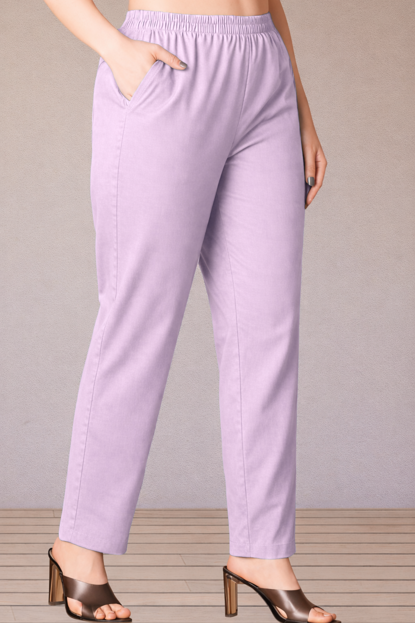 Light Lavender Cotton Kurti Pant