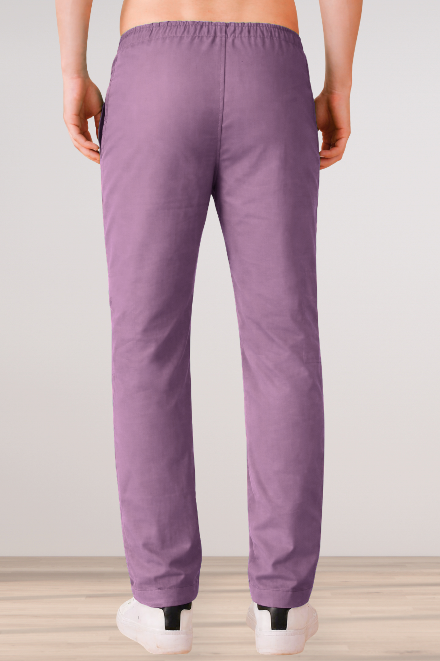 Light Mauve Cotton Track Pants