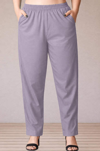 Light Mauve Cotton Kurti Pant