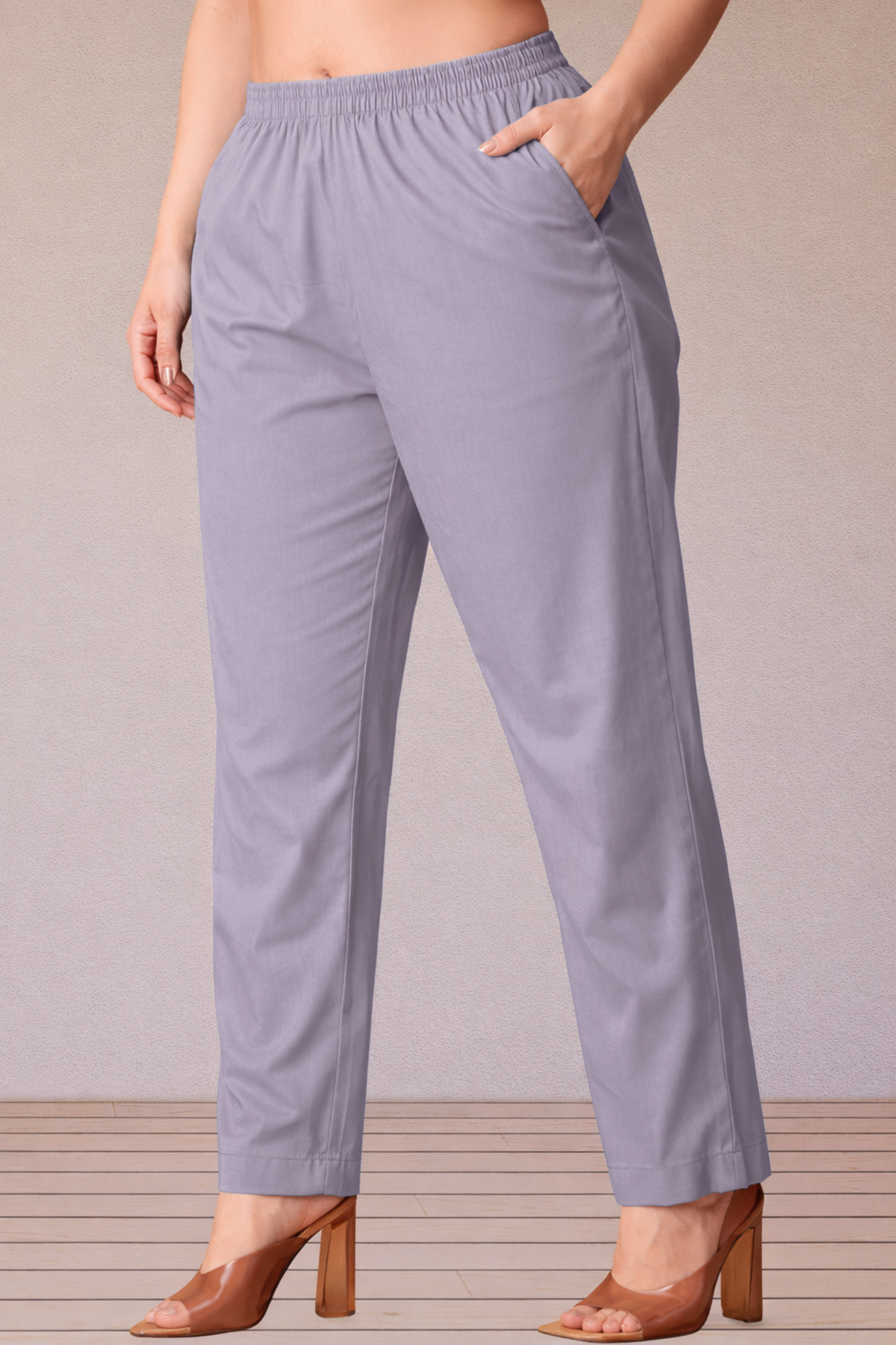 Light Mauve Cotton Kurti Pant