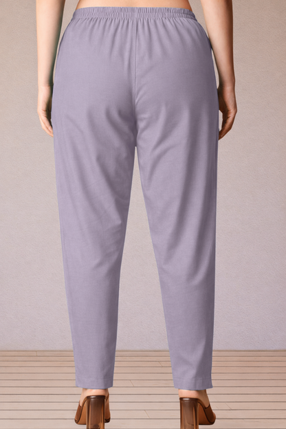 Light Mauve Cotton Kurti Pant