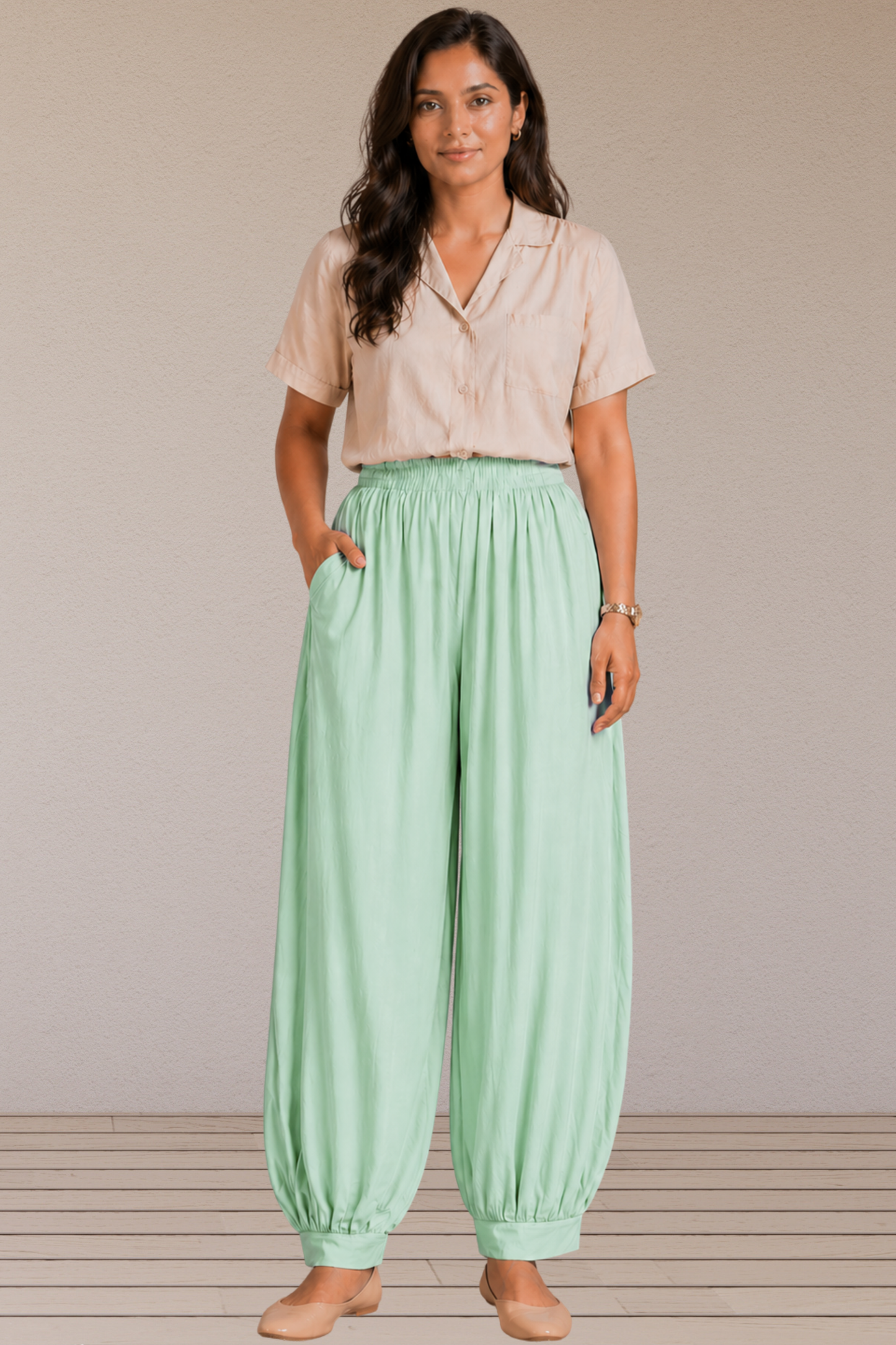 Light Mint Rayon Afghani Pants