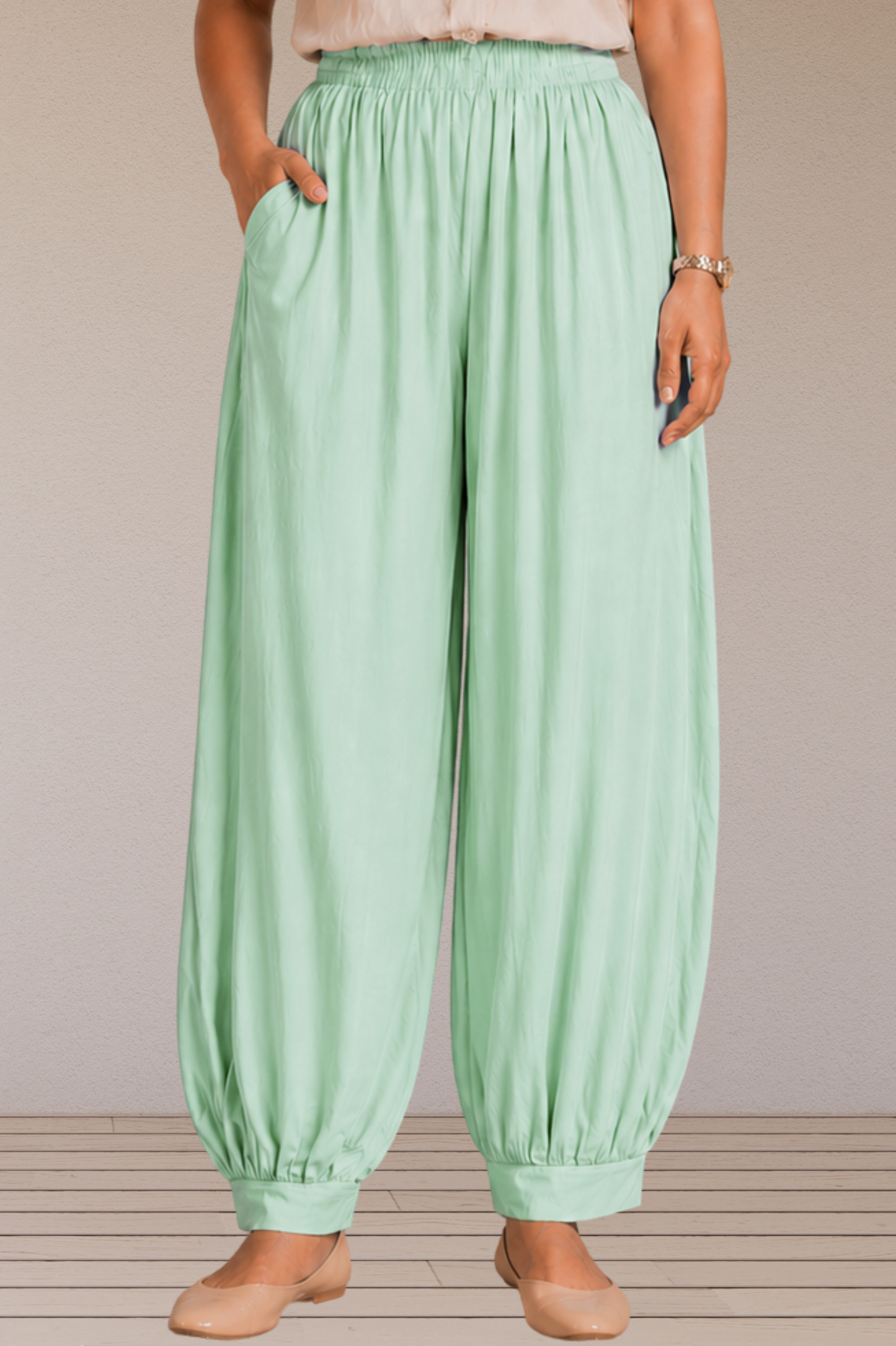 Light Mint Rayon Afghani Pants