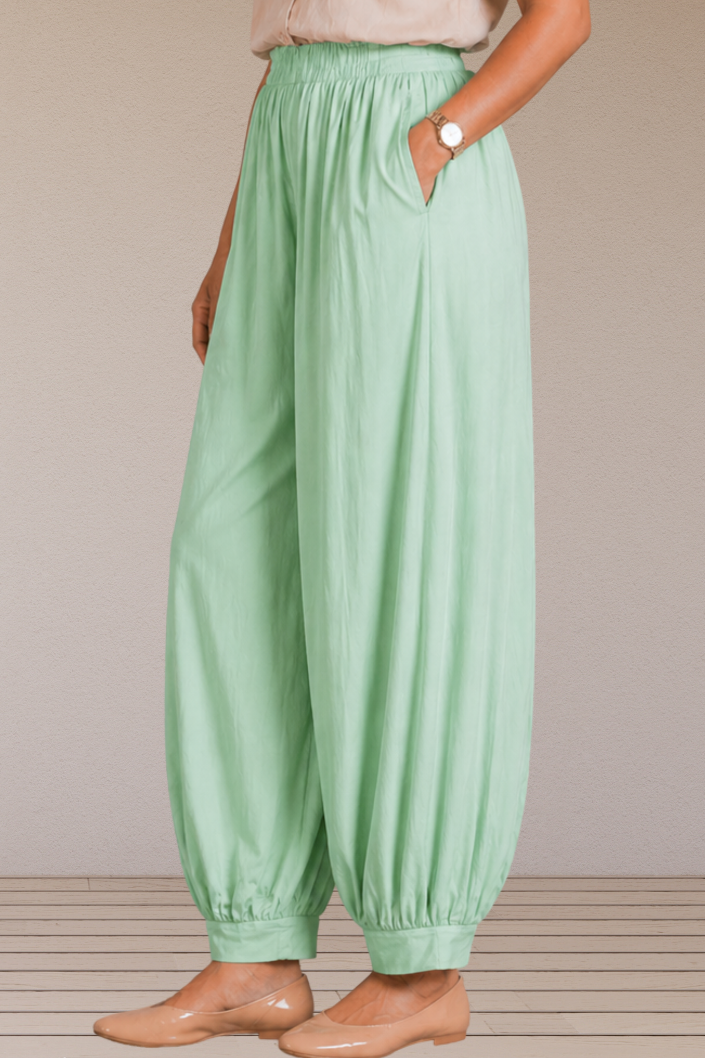 Light Mint Rayon Afghani Pants