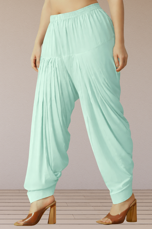 Light Mint Rayon Patiala Salwar